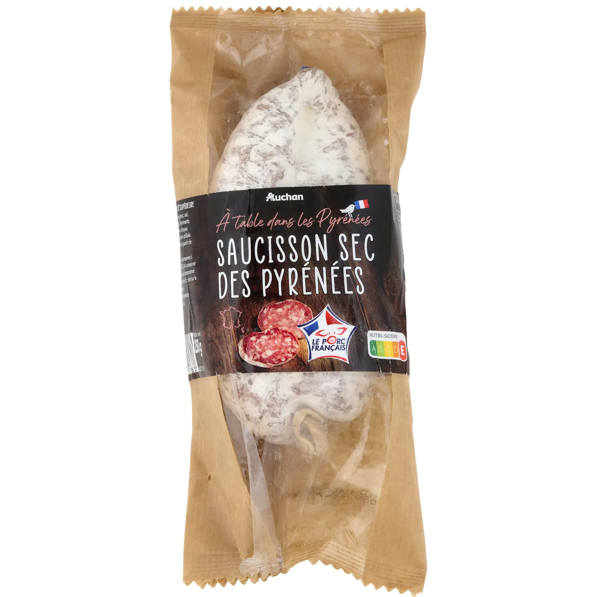 AUCHAN TERROIR Saucisson sec des Pyrénées