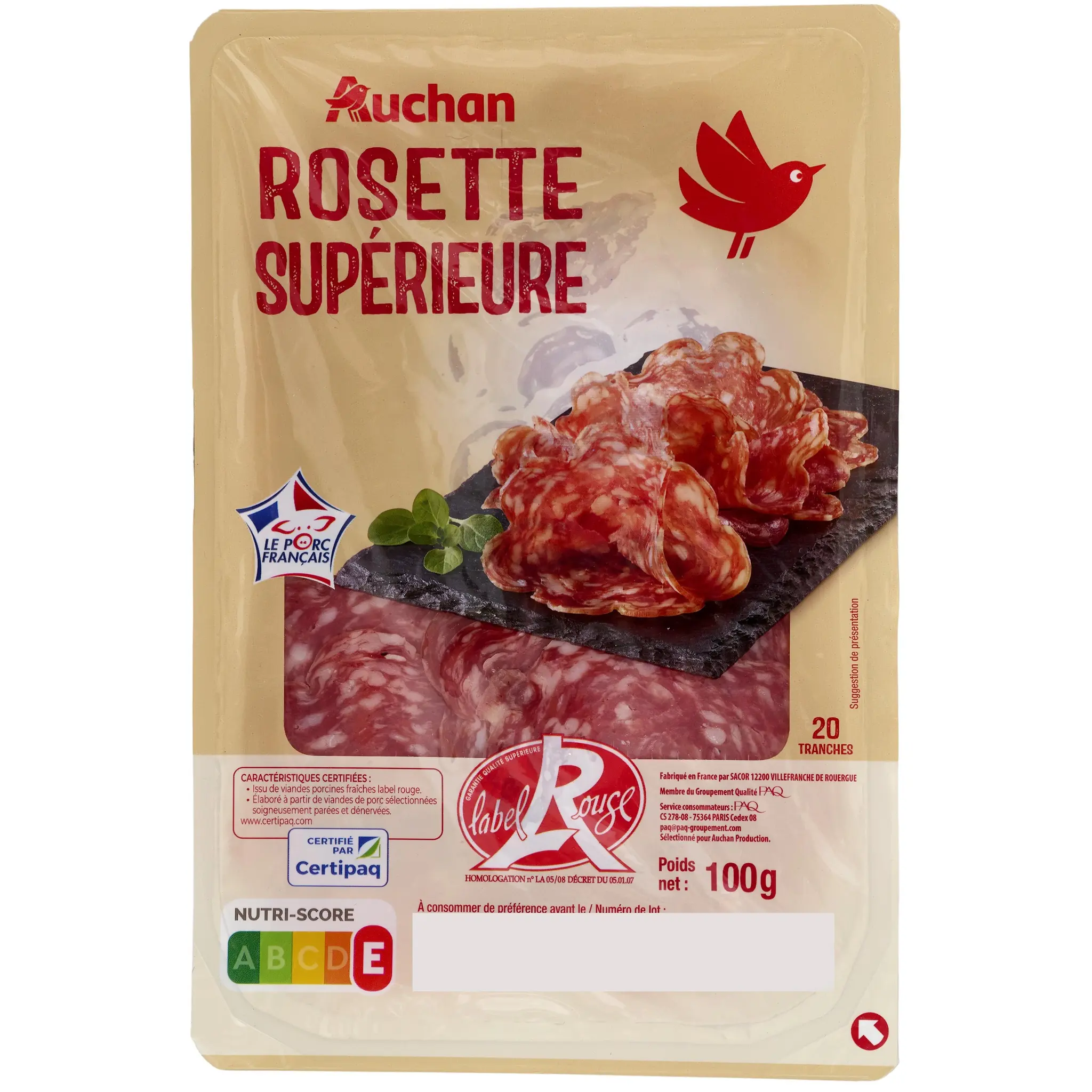 AUCHAN Rosette label Rouge