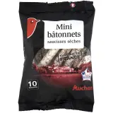 AUCHAN Saucisse sèche pur porc supérieur