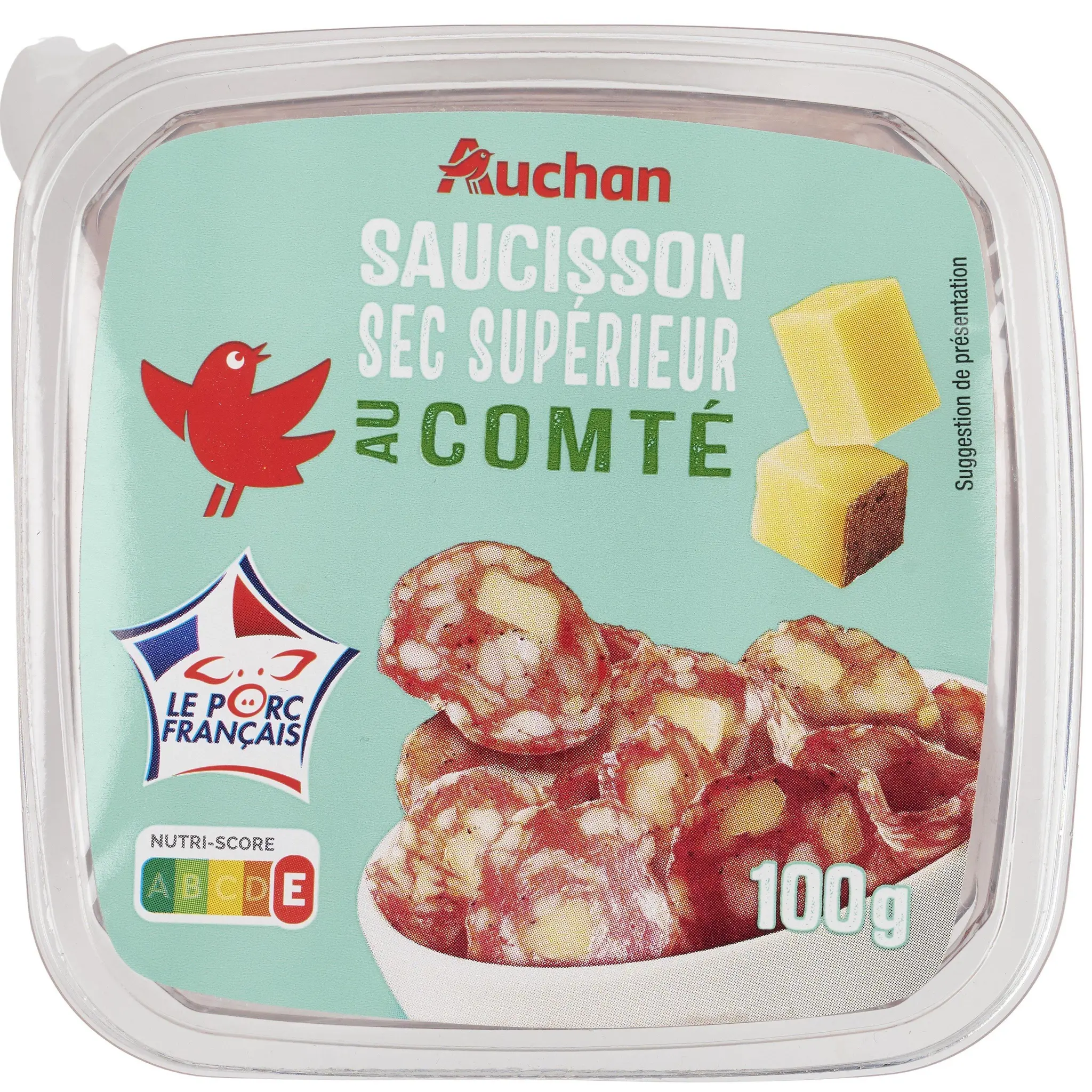 AUCHAN Saucisson sec supérieur au comté bol