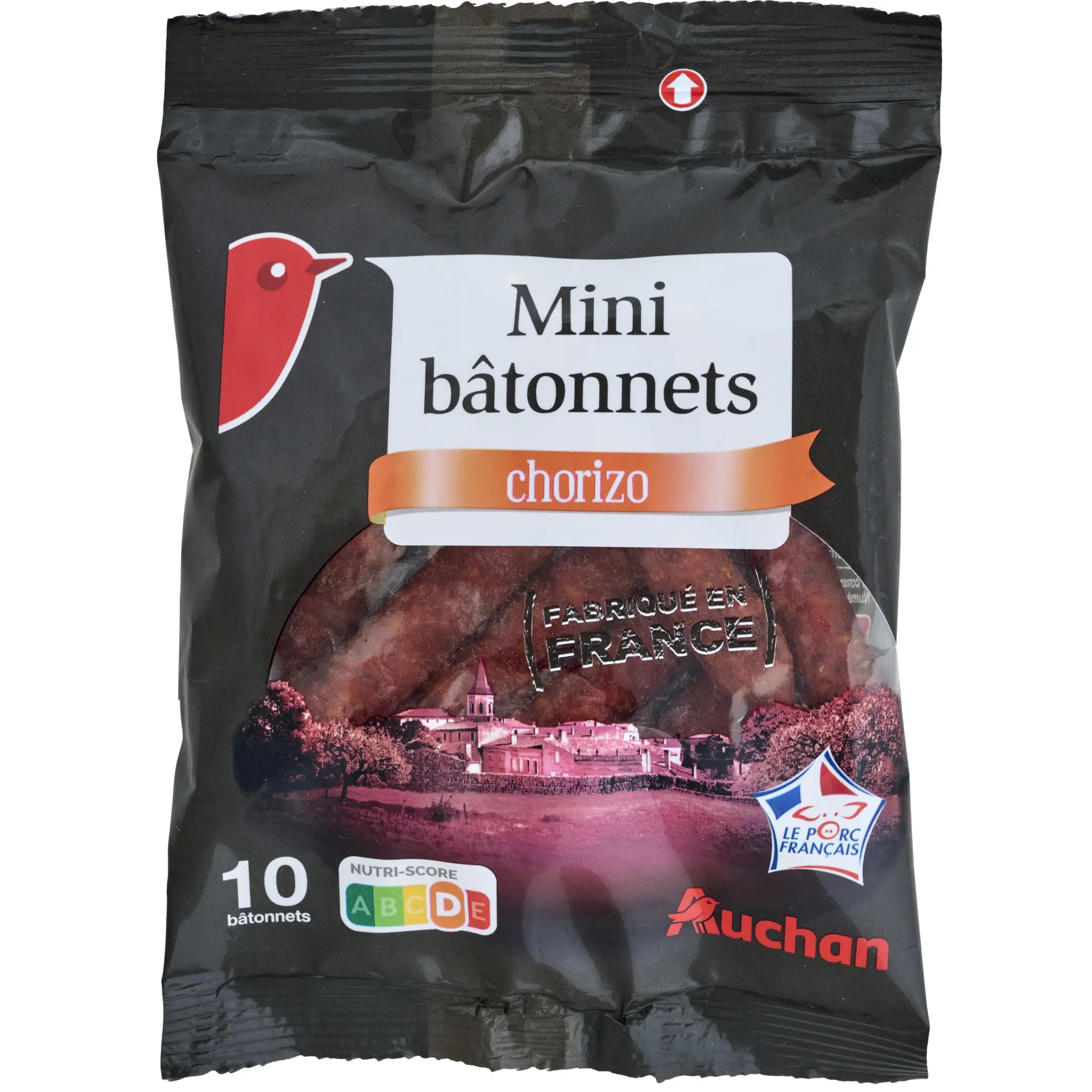 AUCHAN Mini bâtonnets de chorizo
