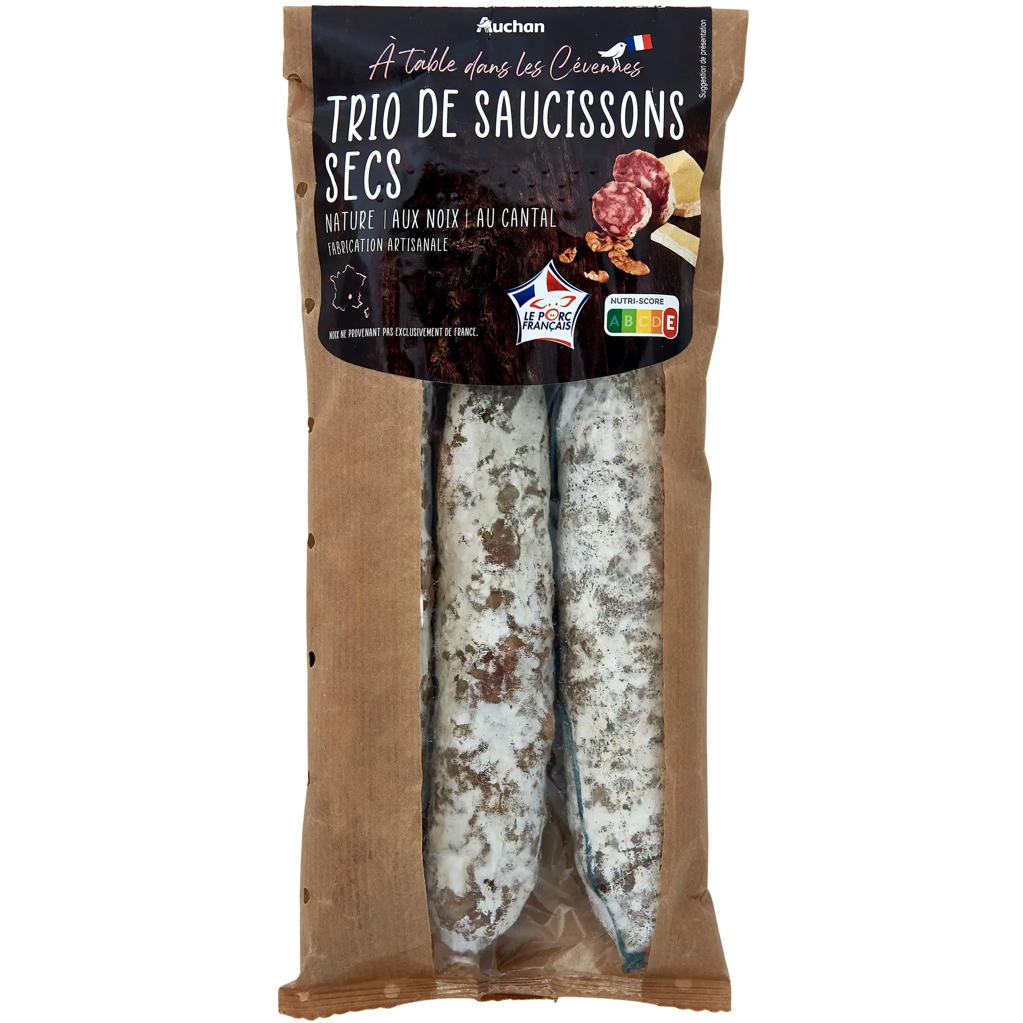 AUCHAN TERROIR Trio saucisson des Cévennes