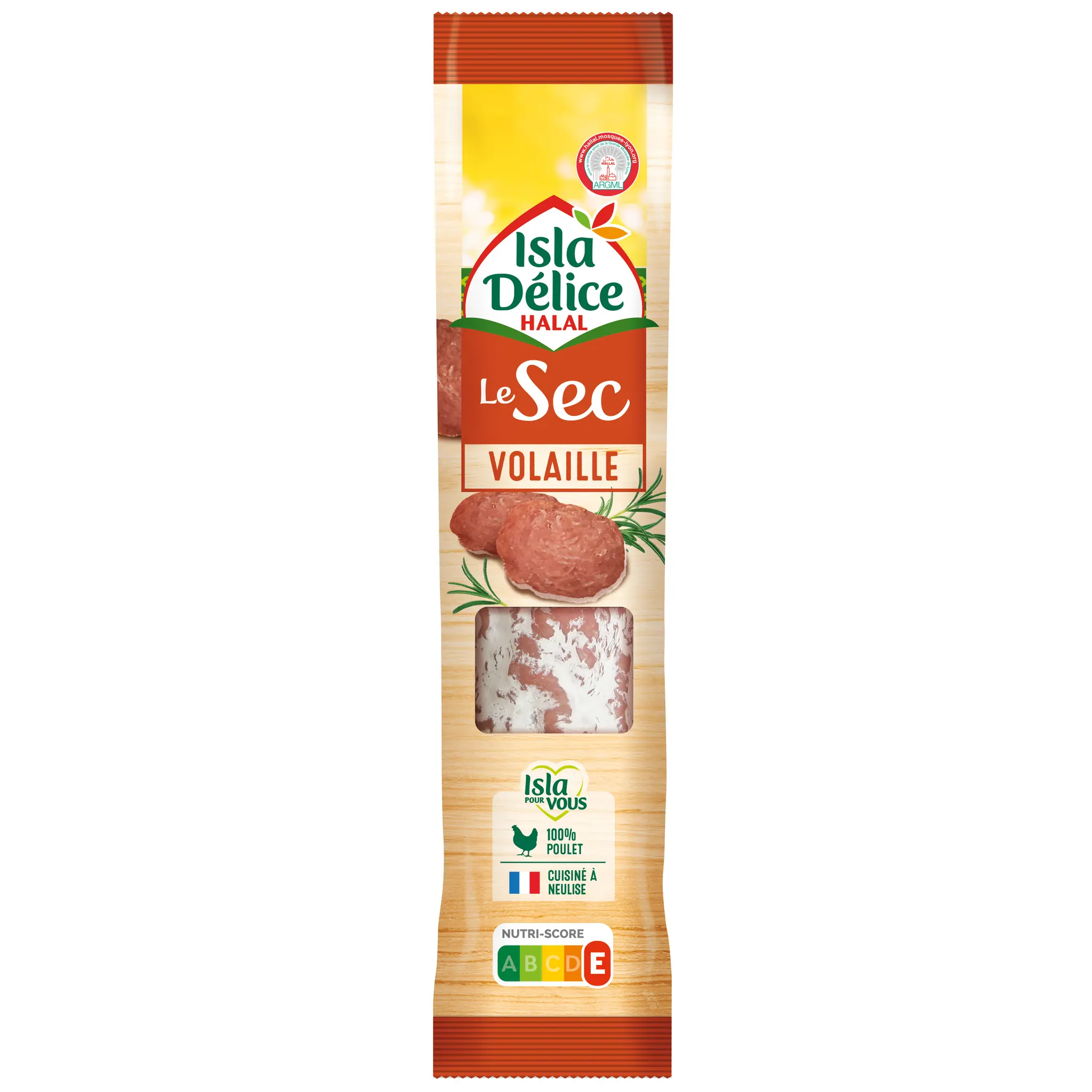 ISLA DELICE Le sec saucisson entier volaille halal