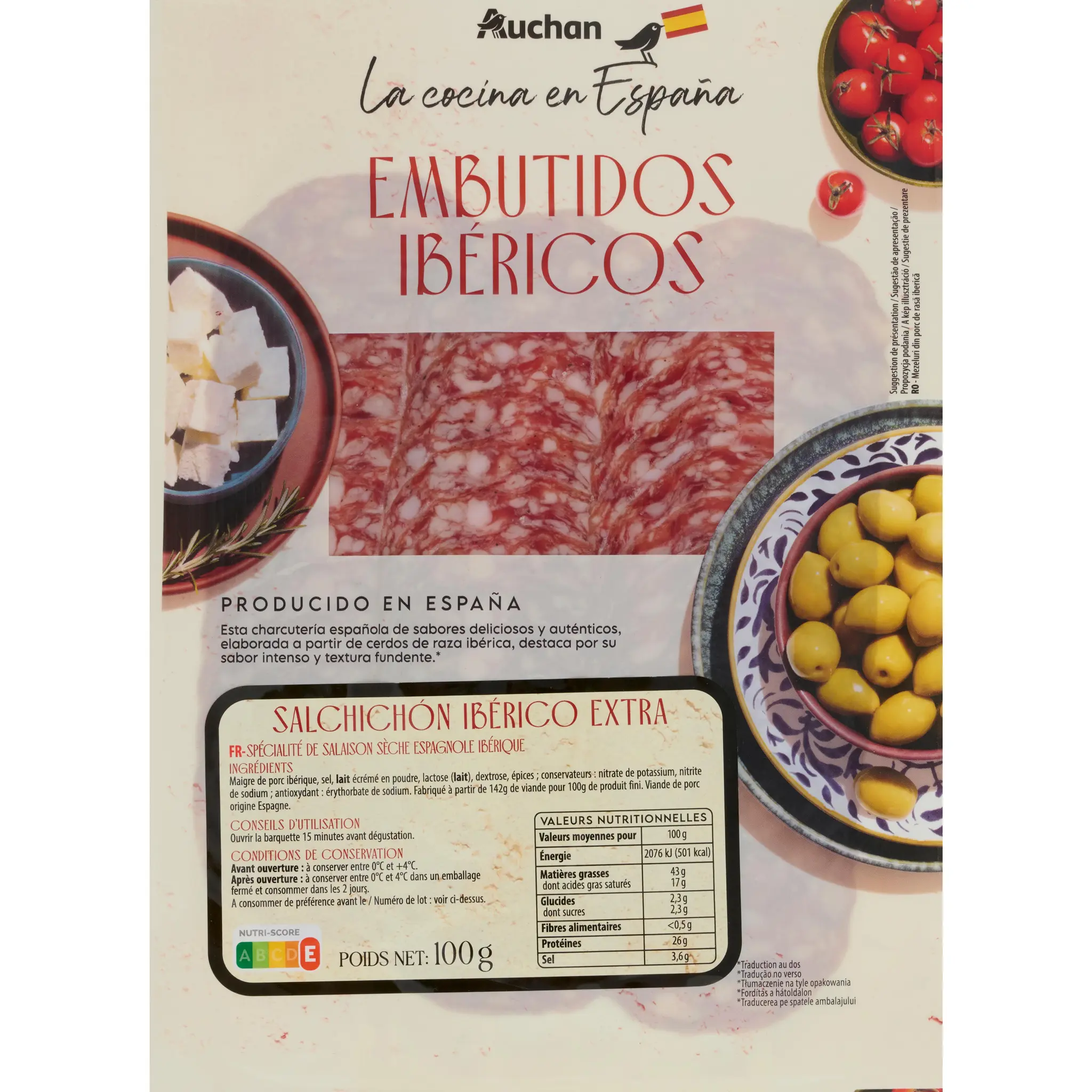AUCHAN LA COCINA EN ESPANA Salchichon iberico
