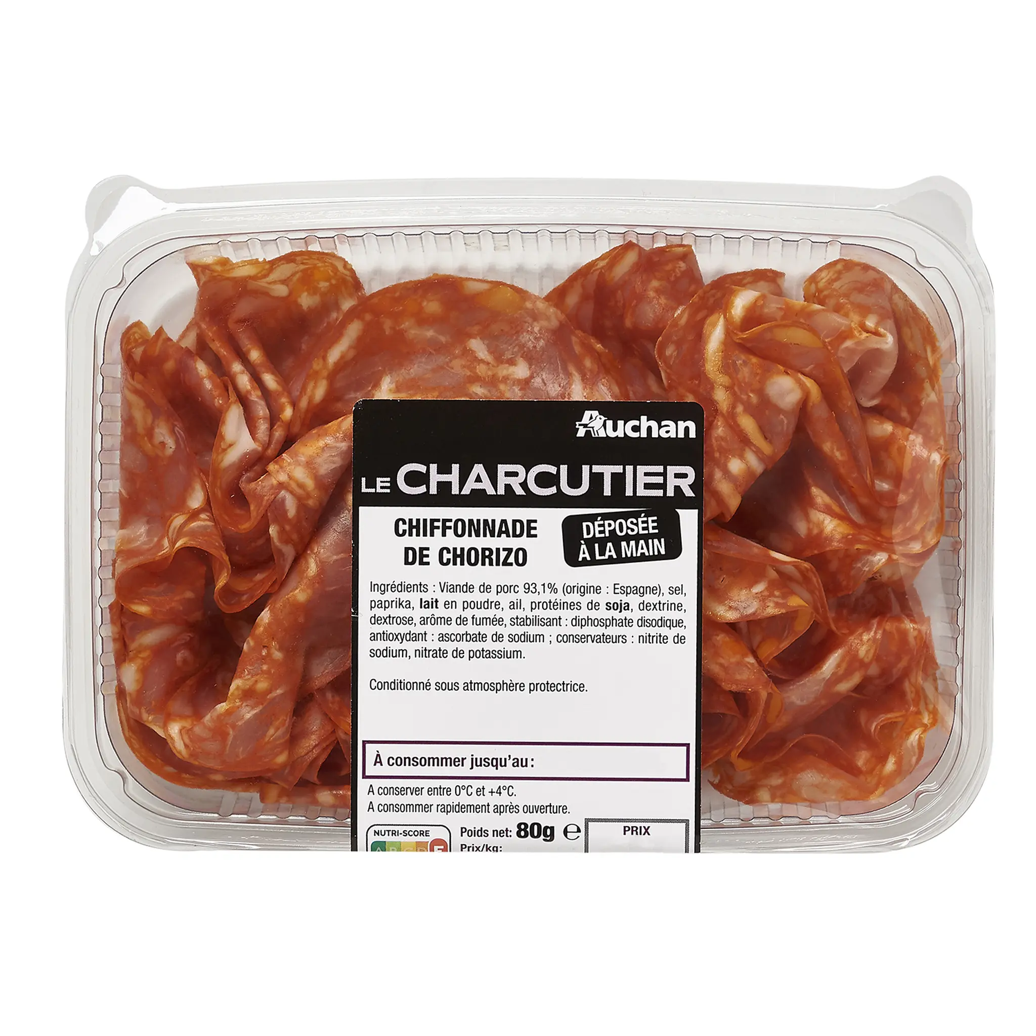 AUCHAN LE CHARCUTIER Chiffonnade de Chorizo