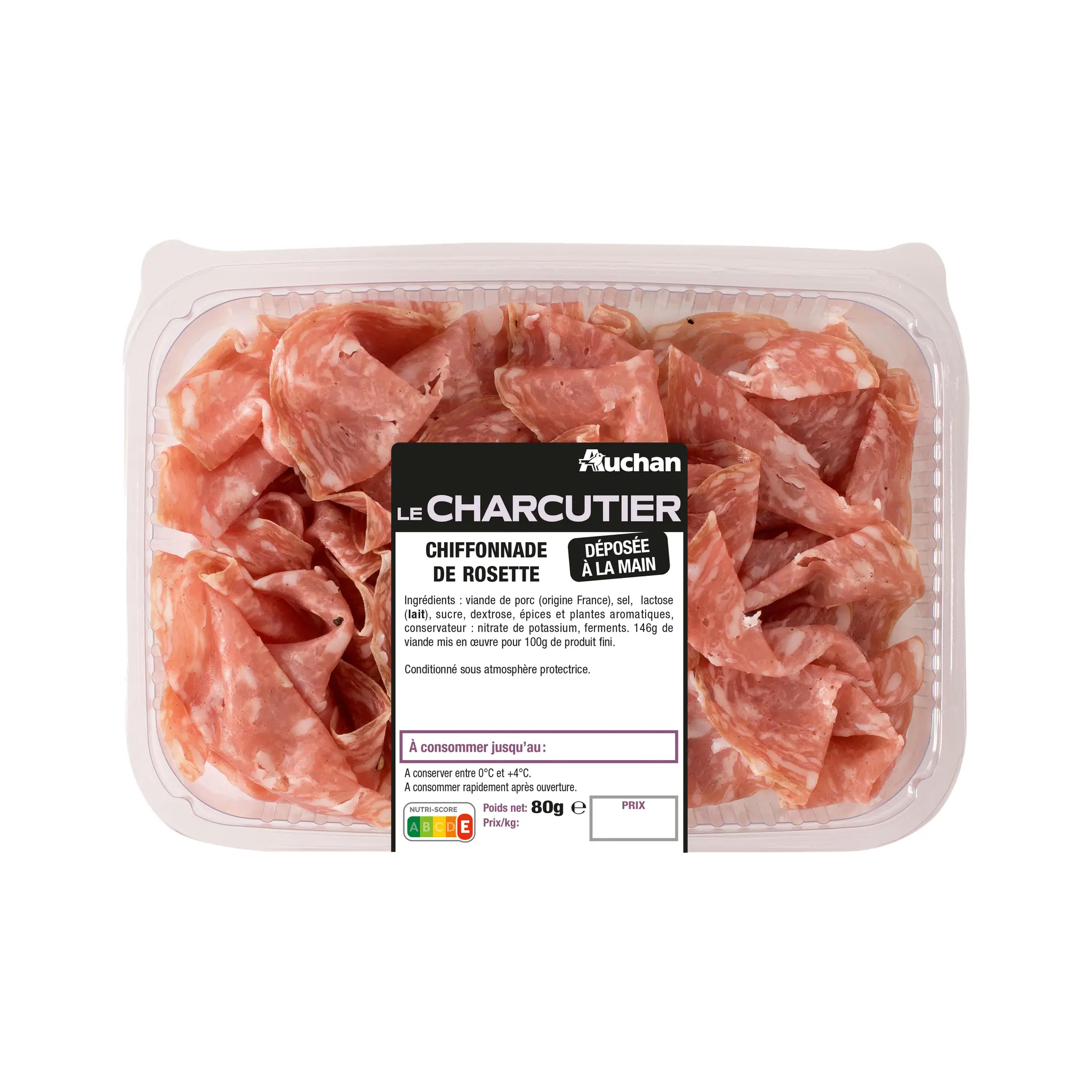 AUCHAN LE CHARCUTIER Chiffonnade de rosette