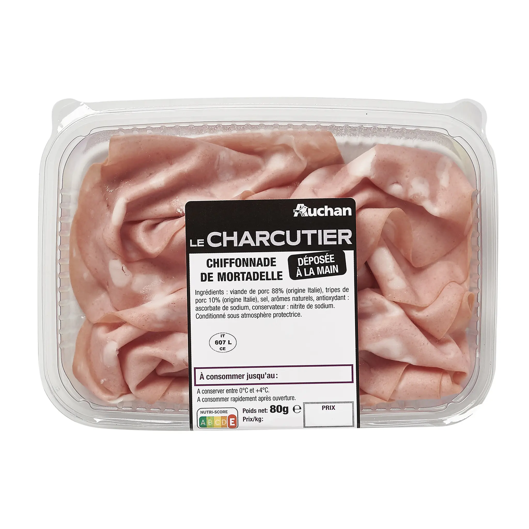 AUCHAN LE CHARCUTIER Chiffonnade de mortadelle