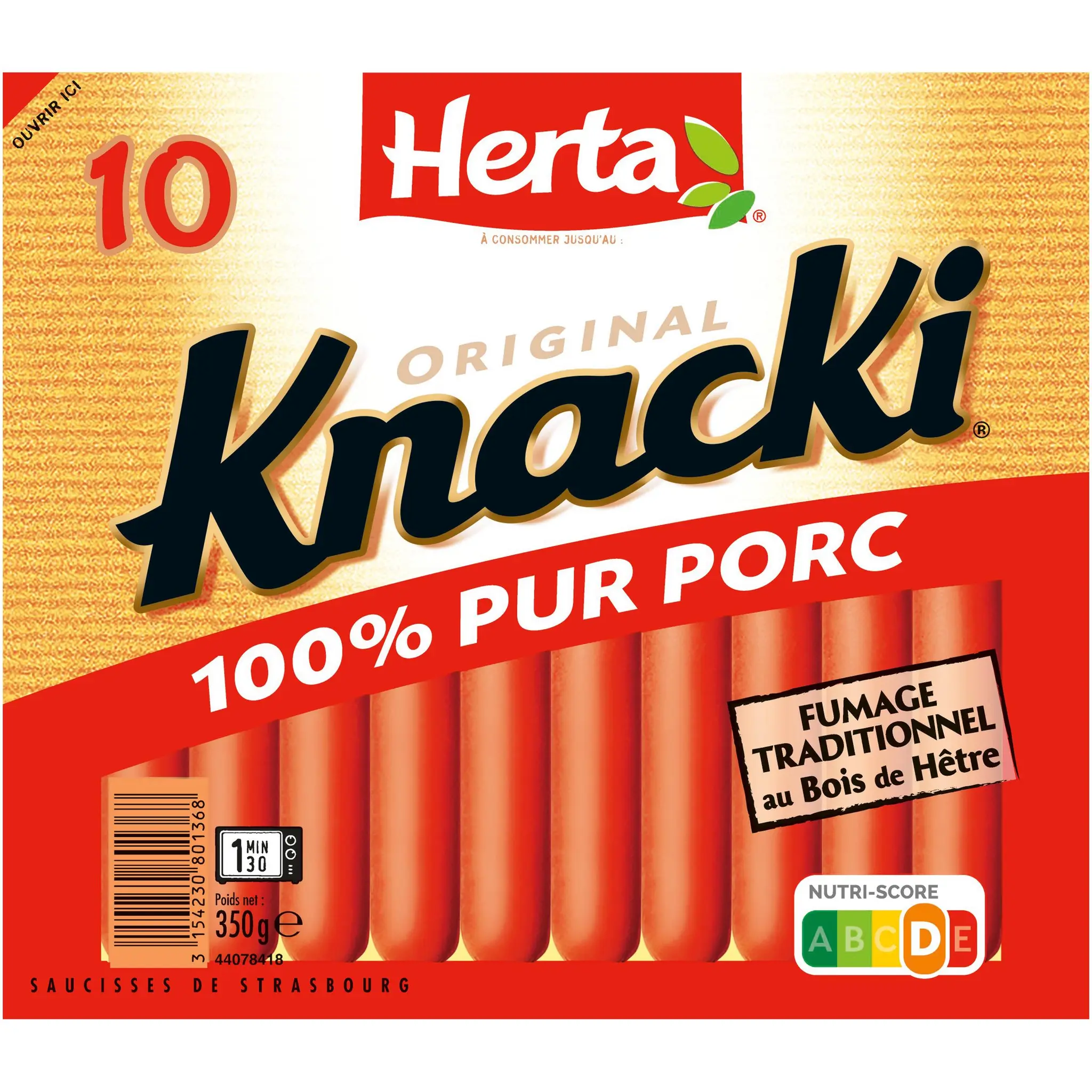 HERTA Knacki saucisse pur porc