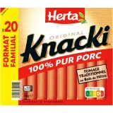 HERTA Knacki saucisse 100% pur porc