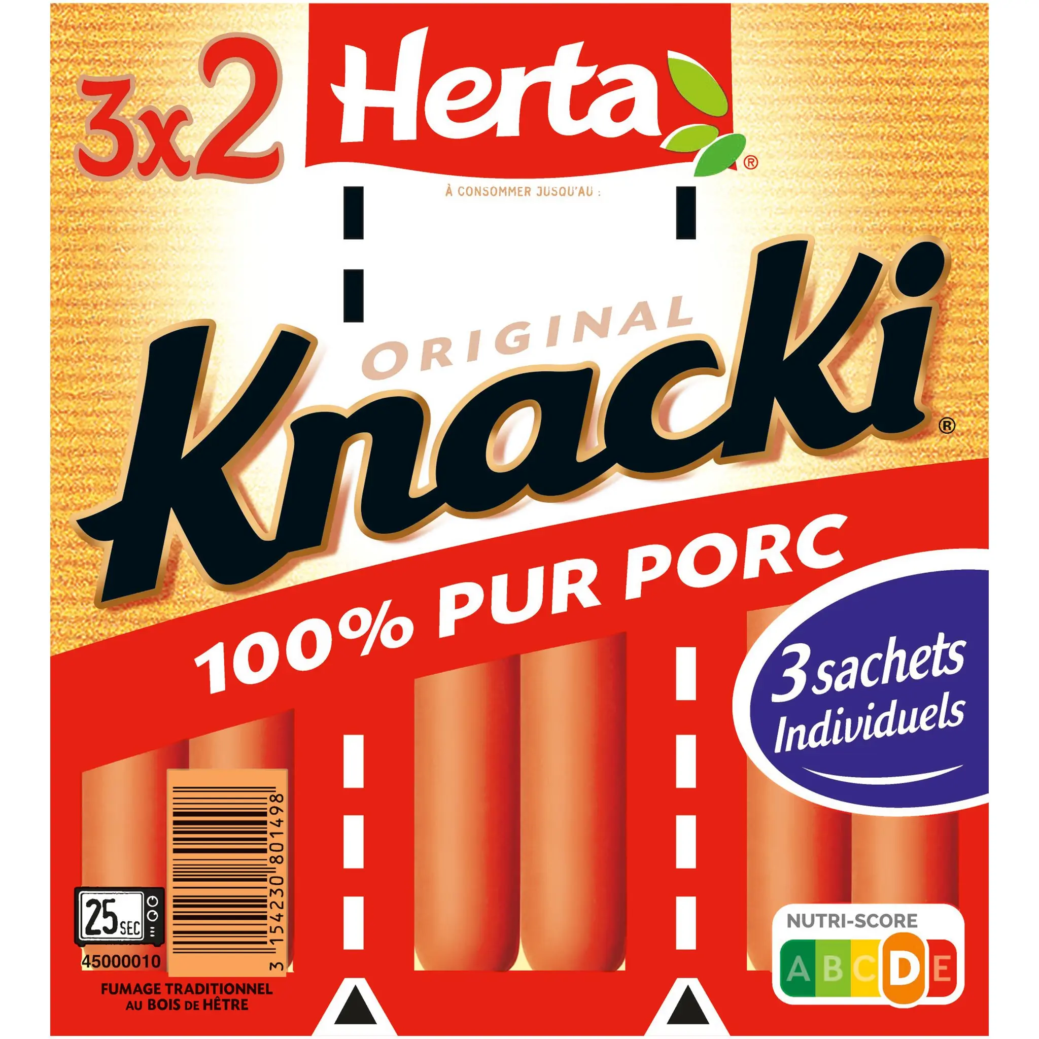 HERTA Knacki saucisse pur porc