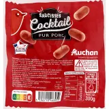 AUCHAN Saucisses cocktail pur porc