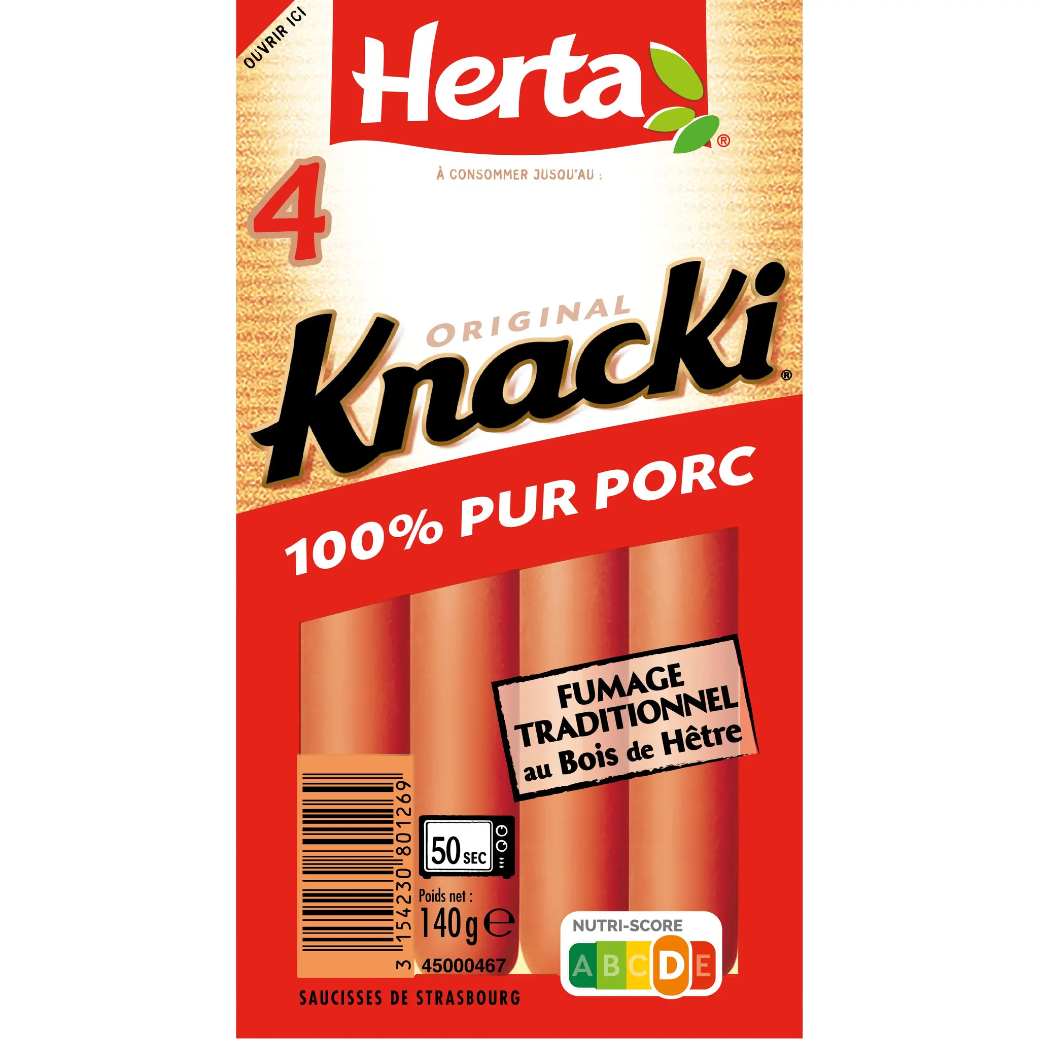 HERTA Knacki saucisse pur porc