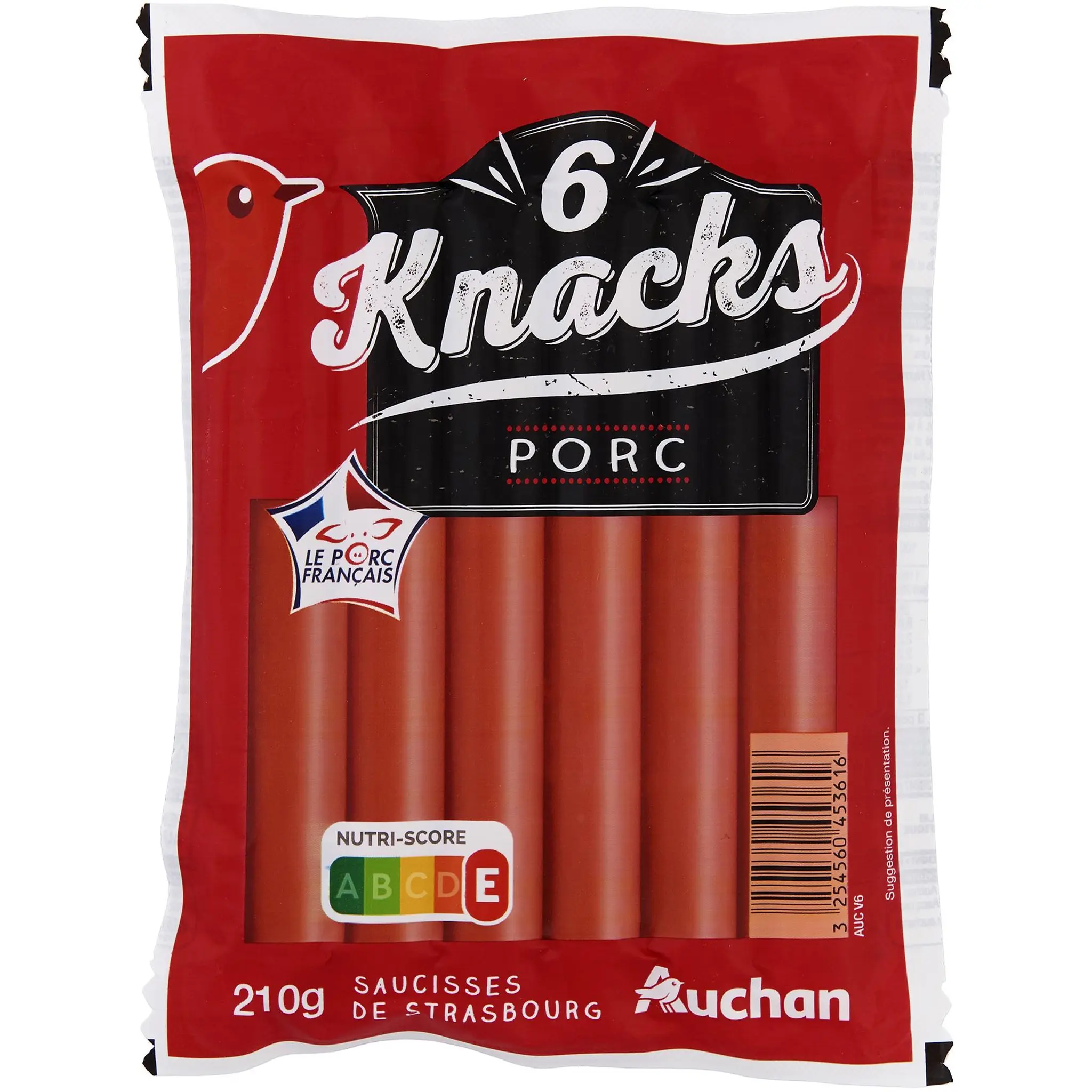 AUCHAN Saucisses Knacks