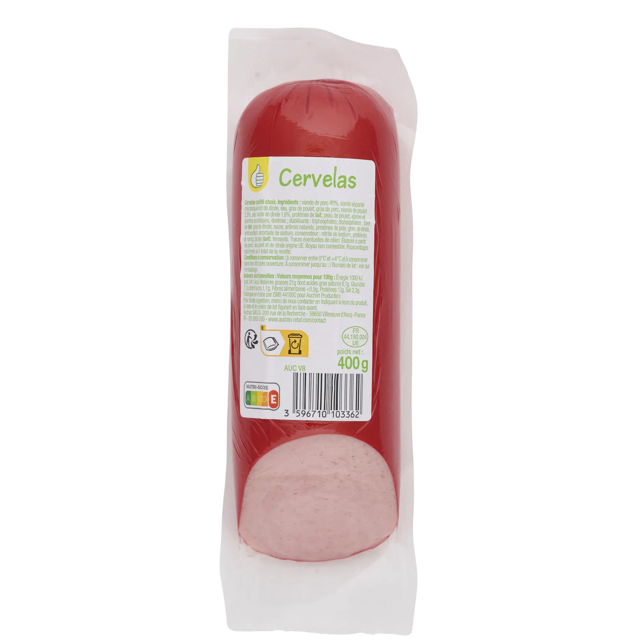 POUCE Cervelas saucisson qualité choix