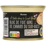 AUCHAN TERROIR Bloc de foie gras de canard du Sud-Ouest