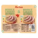 AUCHAN Mousse de canard au porto