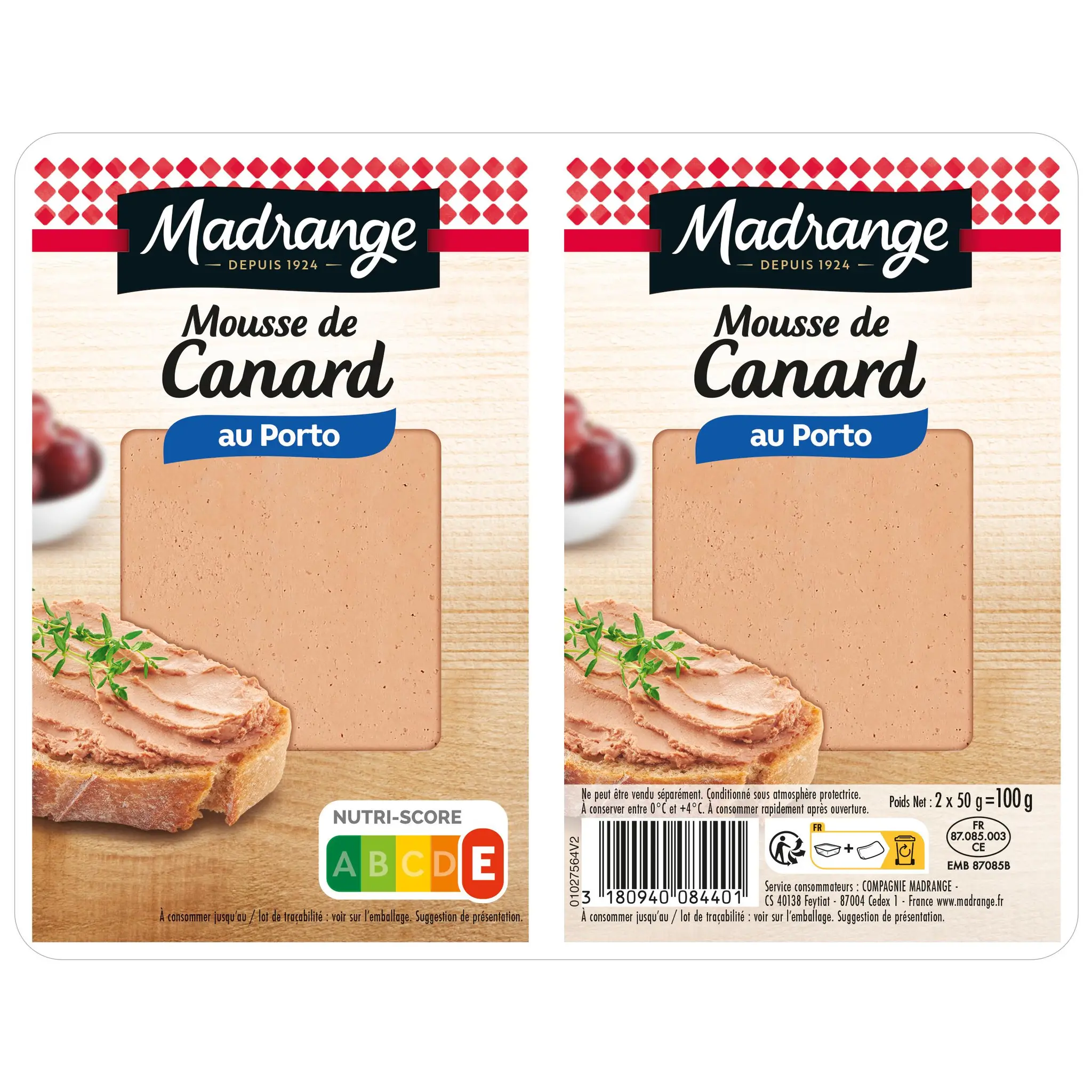 MADRANGE Mousse de canard au porto
