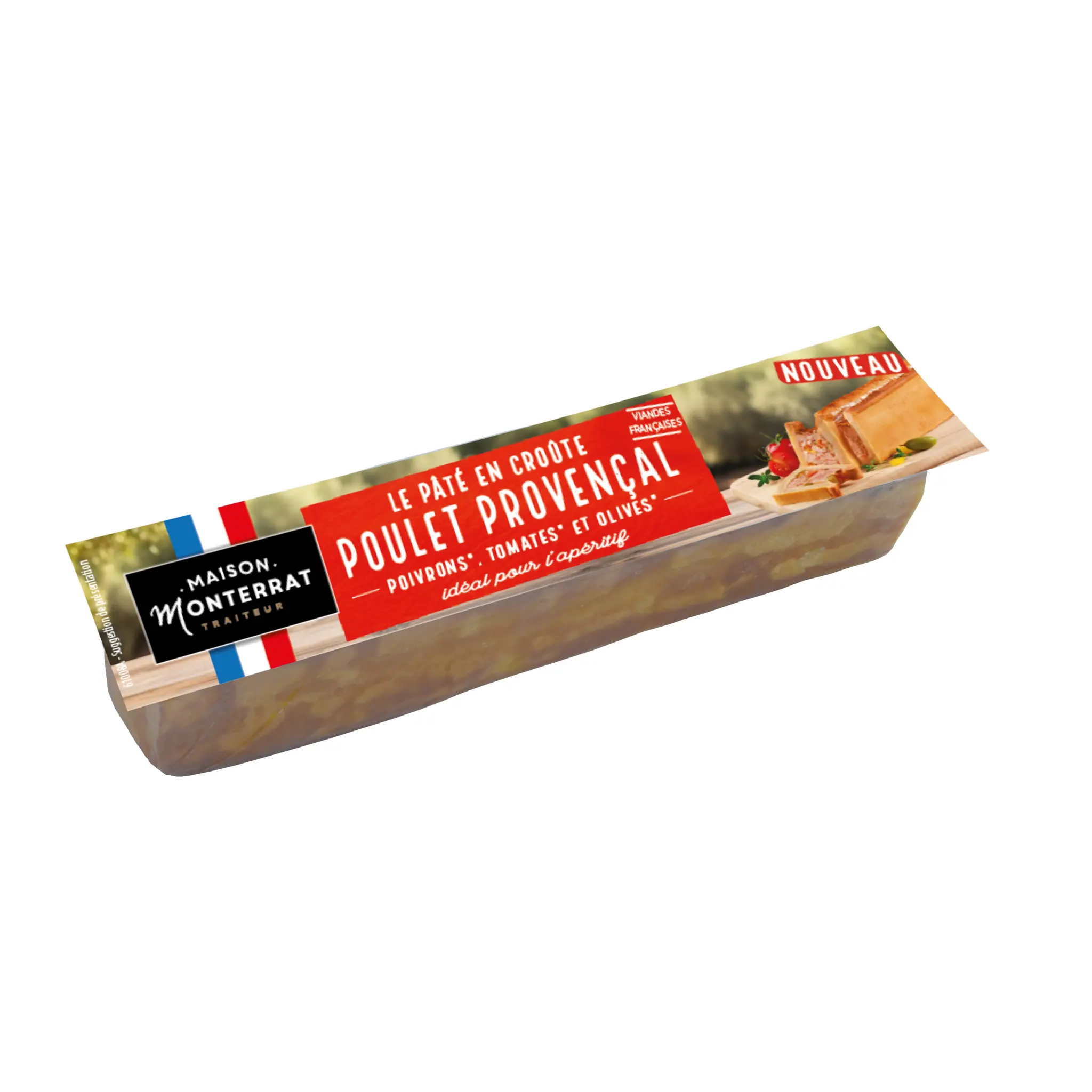 MAISON MONTERRAT Le pâté croûte cocktail poulet provençal