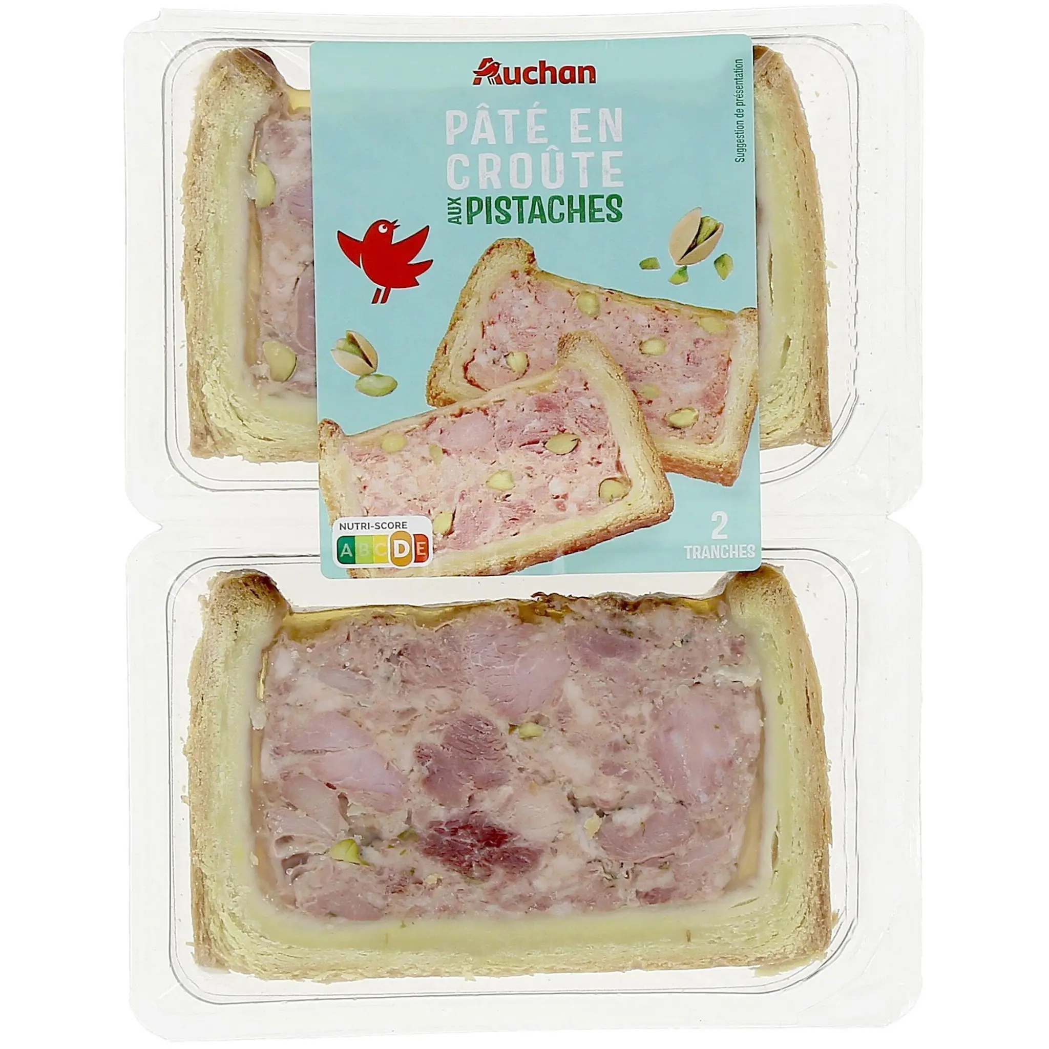 AUCHAN Pâté en croûte aux pistaches