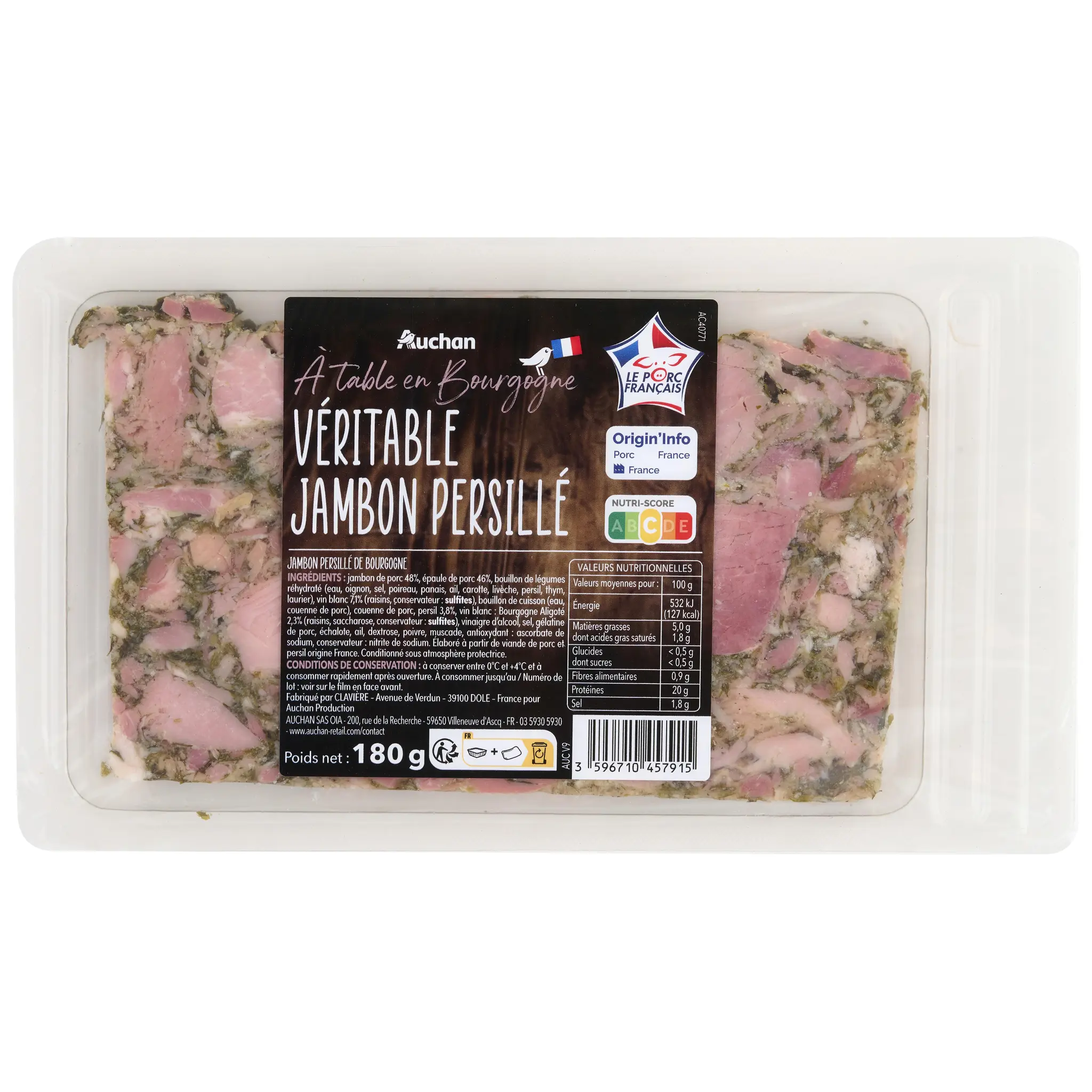 AUCHAN TERROIR Jambon persillé de Bourgogne