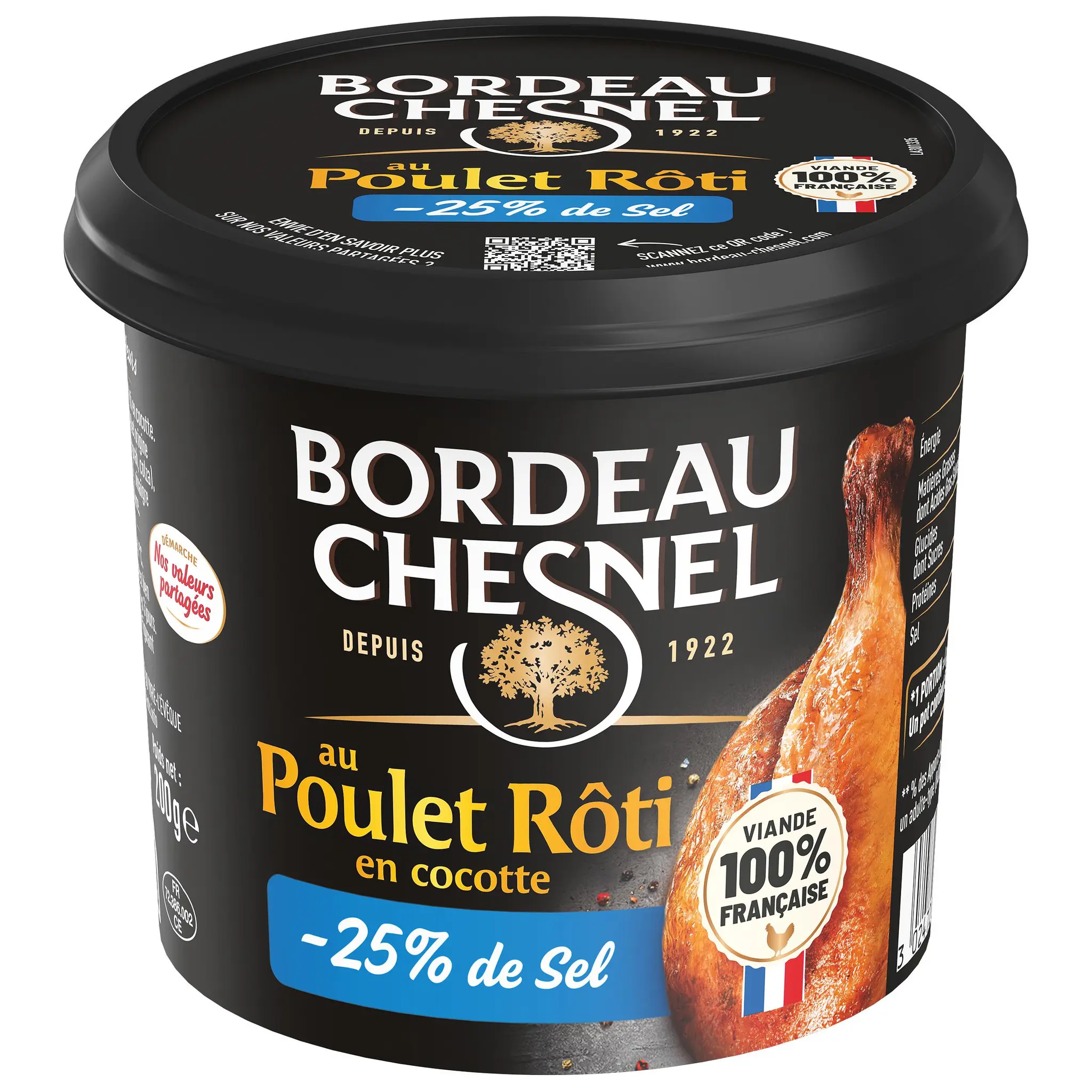 BORDEAU CHESNEL Spécialité charcutière poulet rôti cocotte -25% de sel