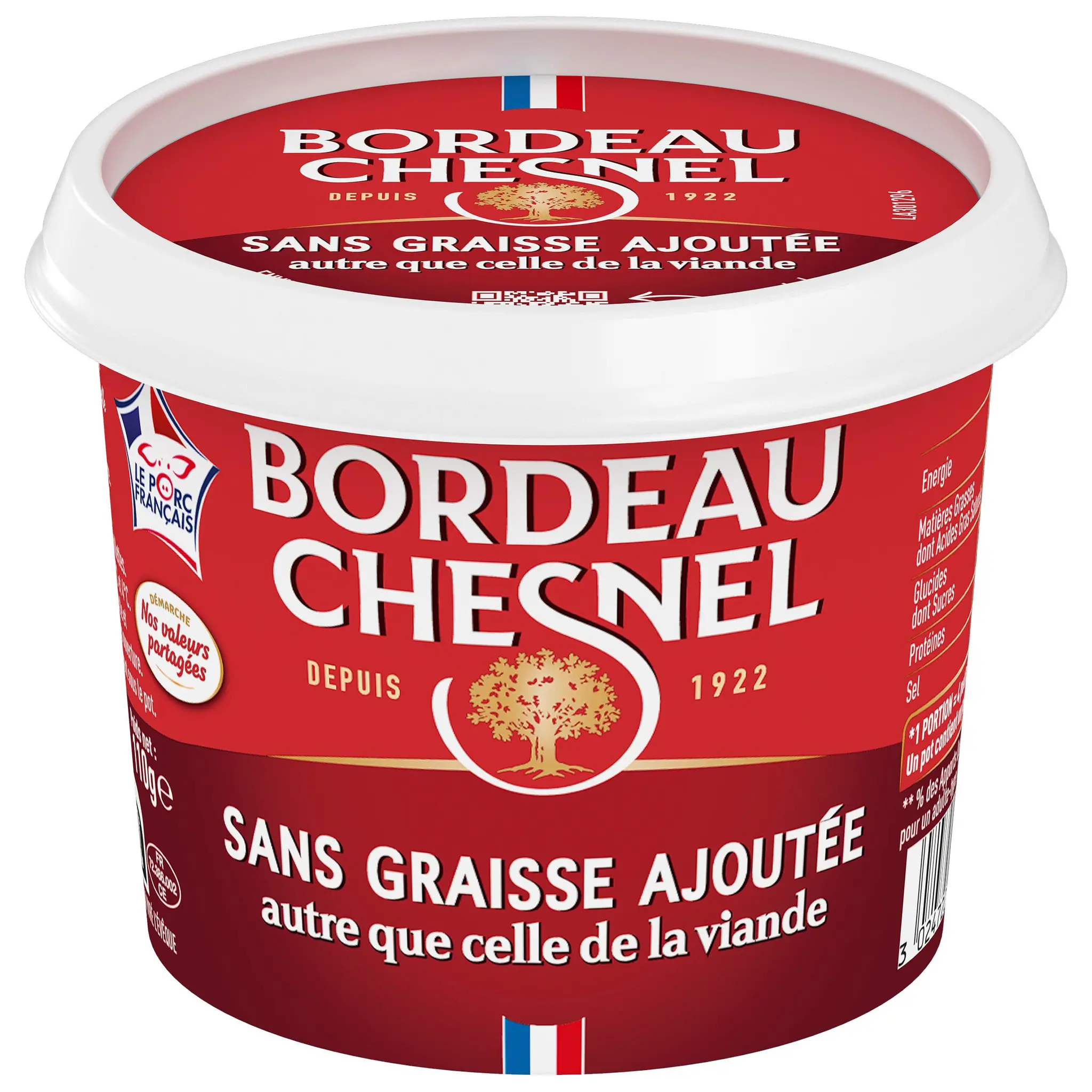 BORDEAU CHESNEL Rillettes du Mans de porc sans graisse ajoutée