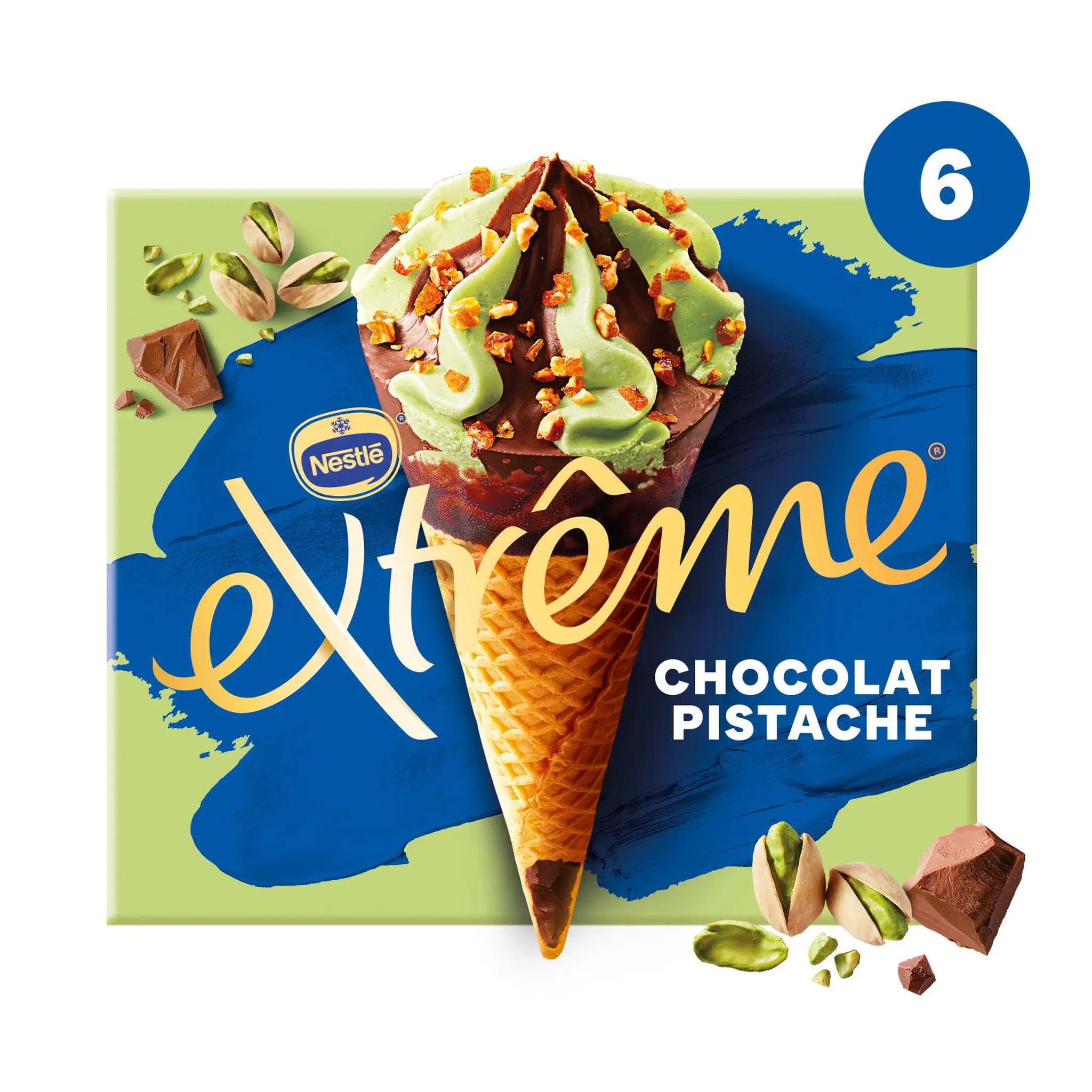 EXTREME Cônes glacés chocolat pistache