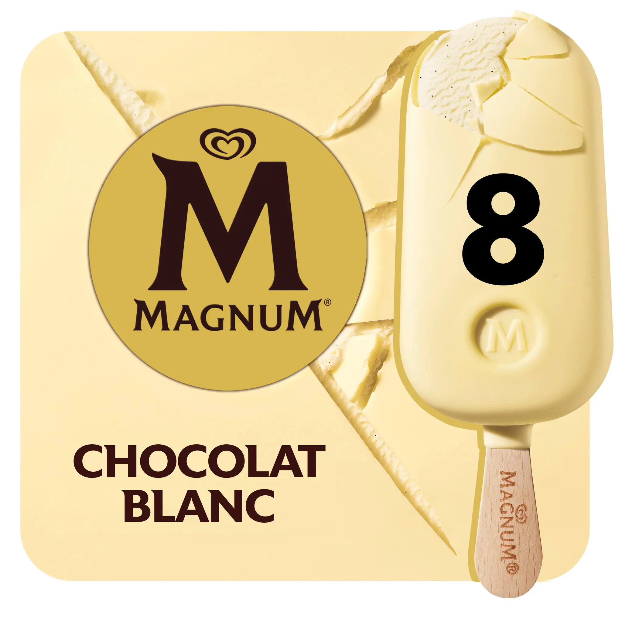 MAGNUM Bâtonnets glacés chocolat blanc