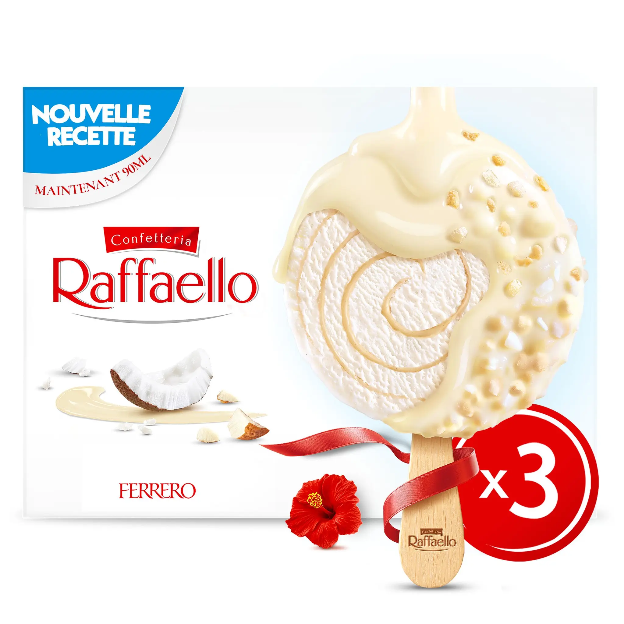 RAFFAELLO Bâtonnets glacés noix de coco amandes