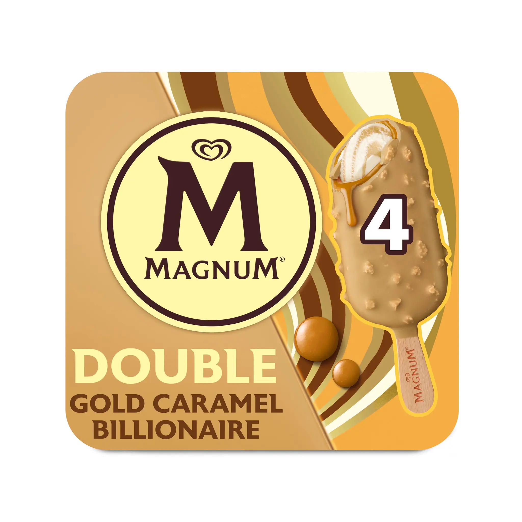 MAGNUM Bâtonnets glacés double caramel Billionaire