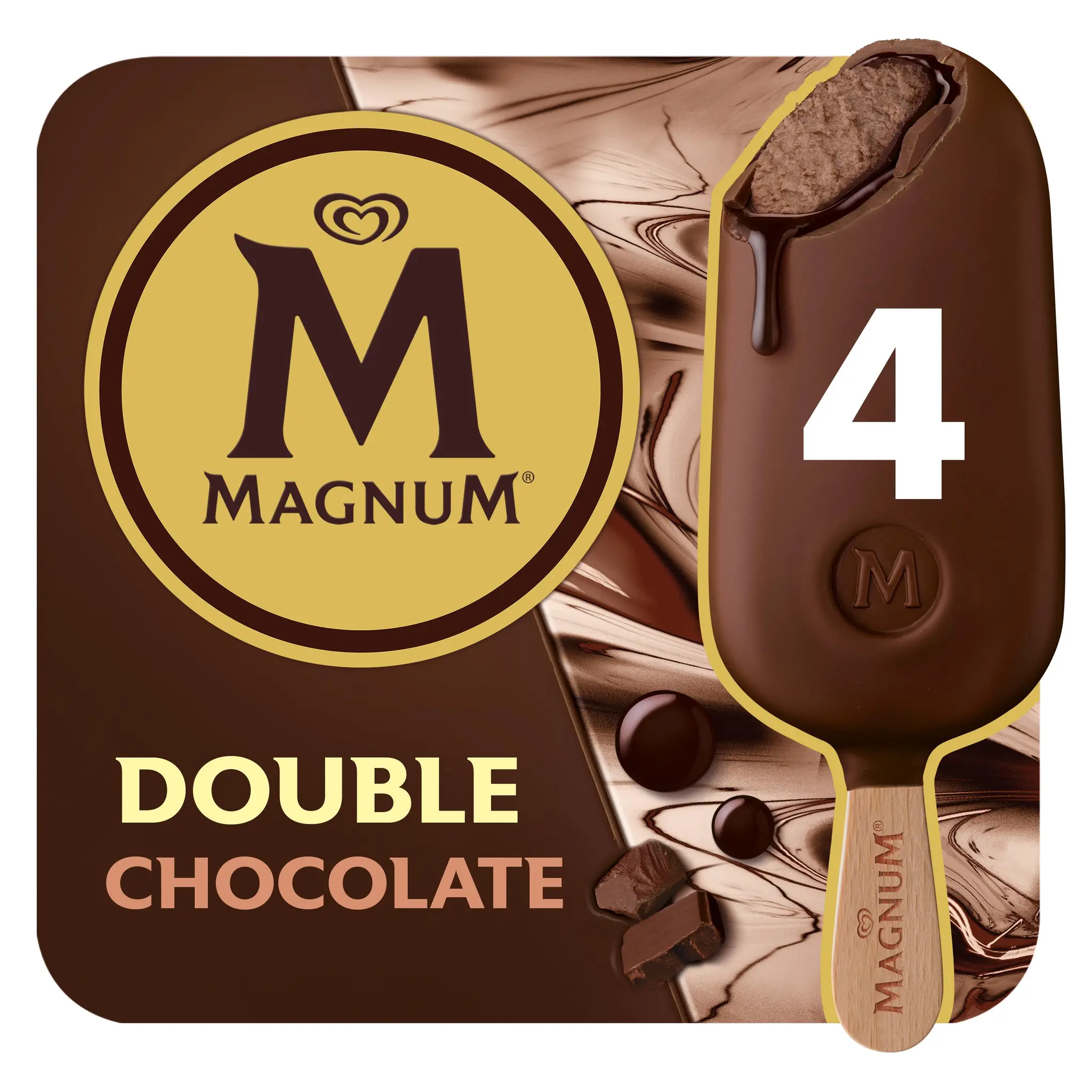 MAGNUM Bâtonnets glacés Deluxe double chocolat