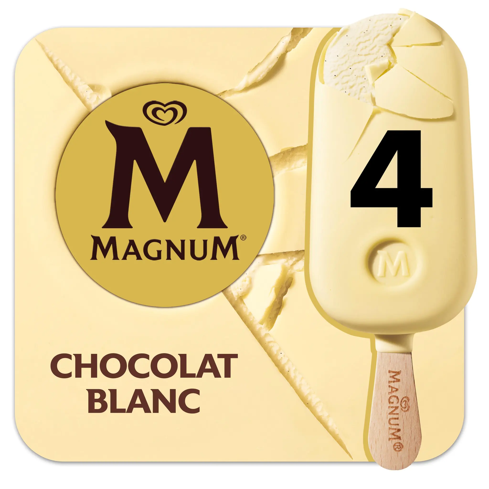 MAGNUM Bâtonnets glacés au chocolat blanc