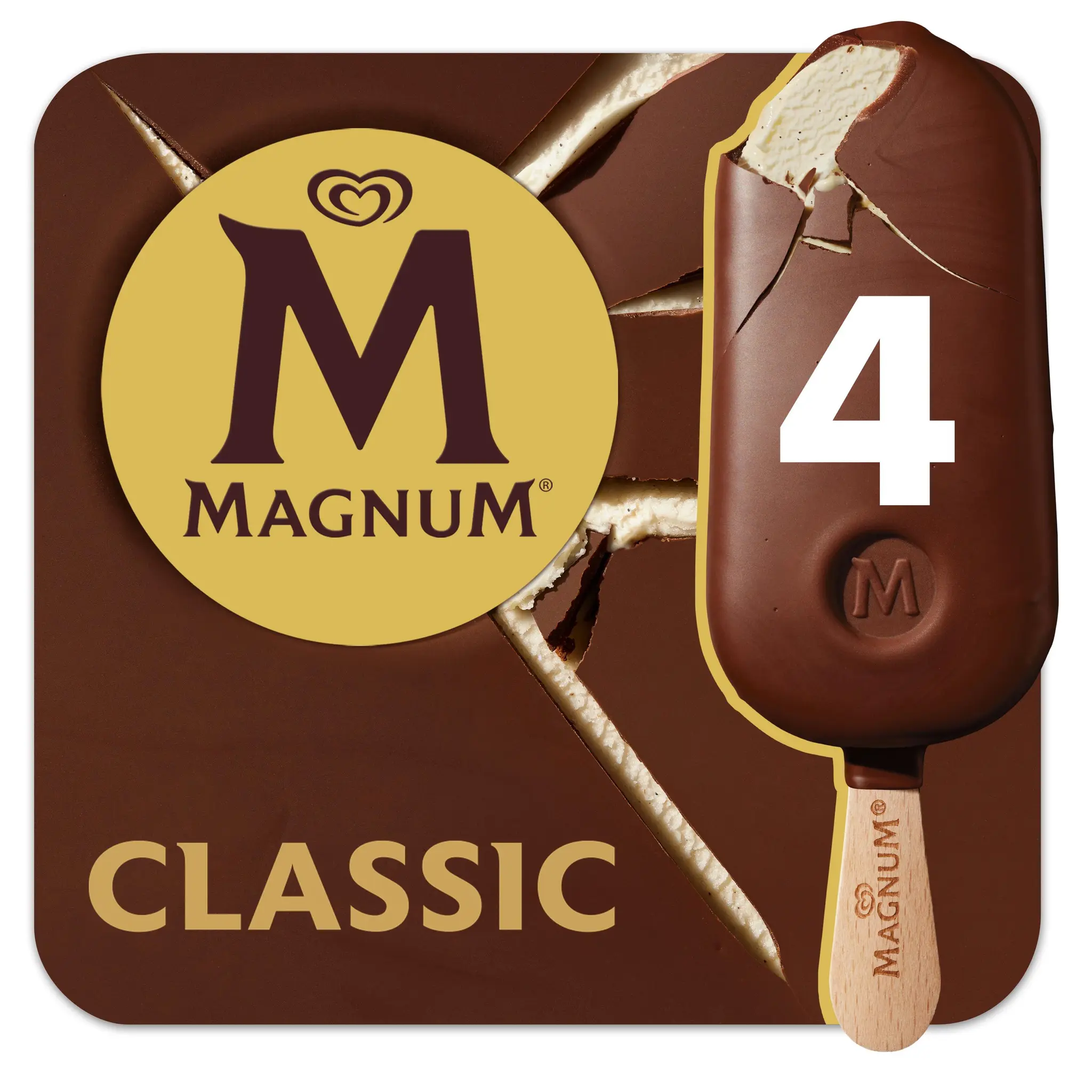 MAGNUM Bâtonnets glacés classic vanille chocolat au lait