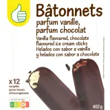 POUCE Bâtonnets glacés vanille et chocolat