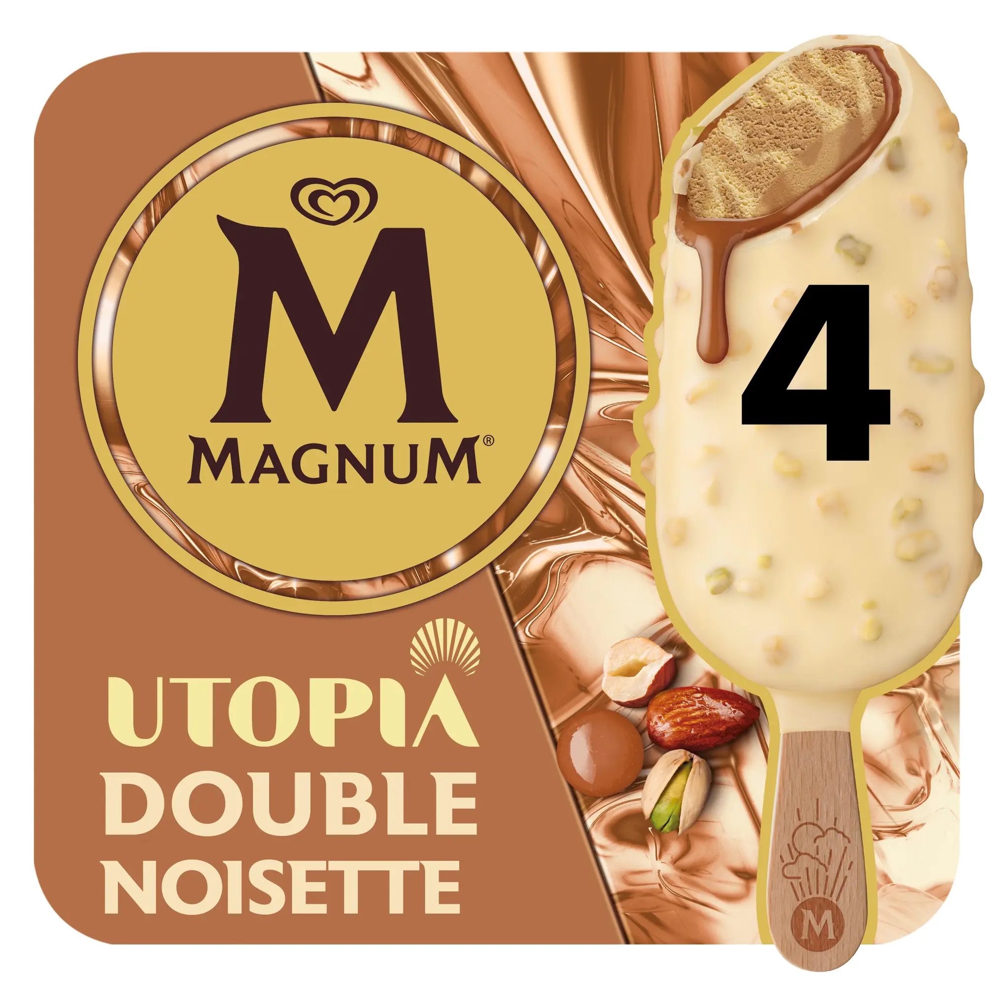 MAGNUM Bâtonnets glacés Utopia double noisette