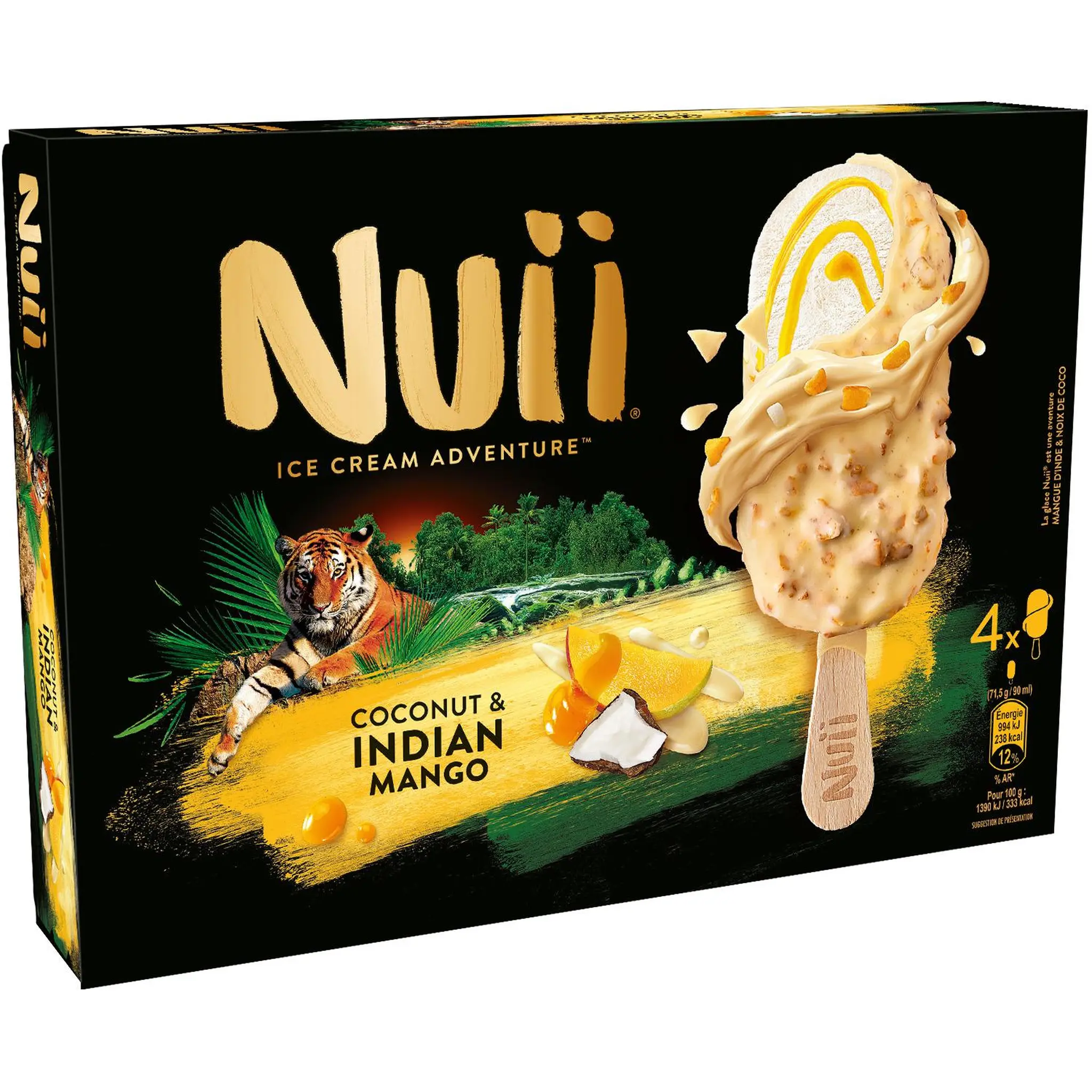 NUII Bâtonnet glacé mangue d'Inde et noix de coco