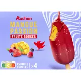AUCHAN Batonnets mangue passion fruits rouges