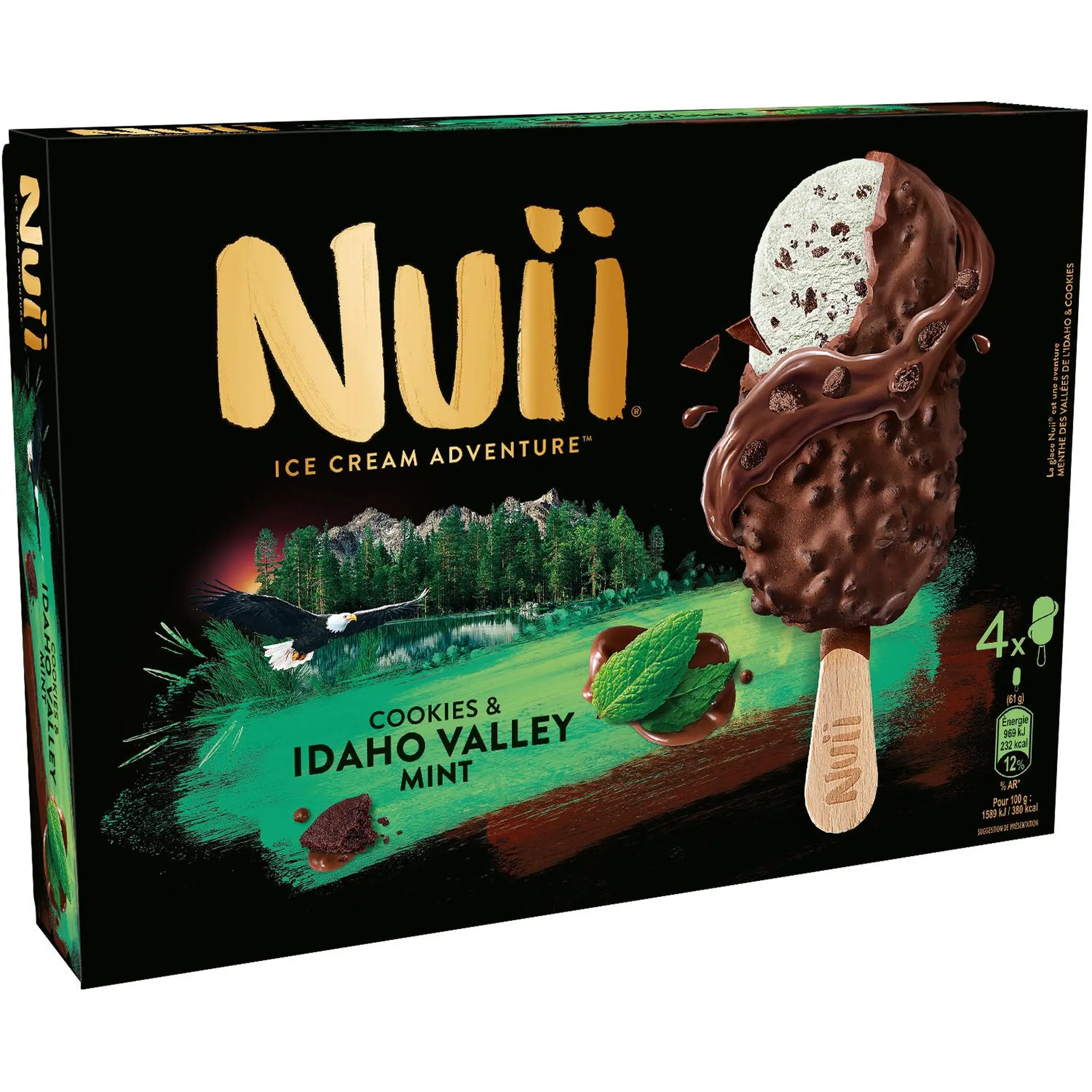 NUII Bâtonnets glacés Idaho Valley cookies et idaho valley menthe