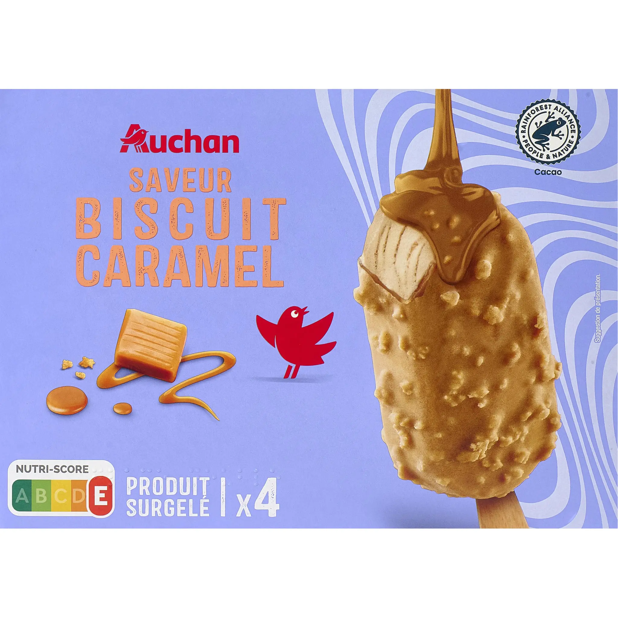 AUCHAN Grand gourmand biscuits au caramel