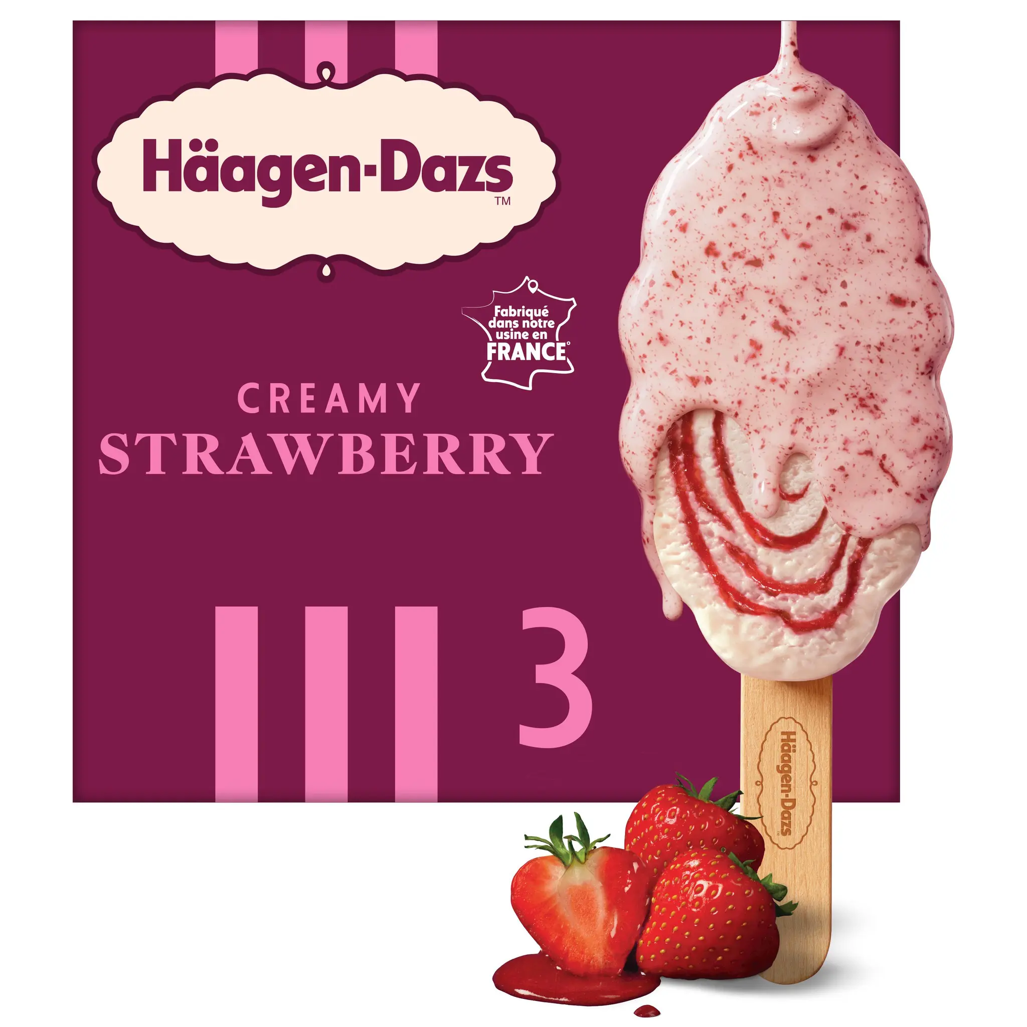 HAAGEN DAZS Bâtonnets glacés fraise