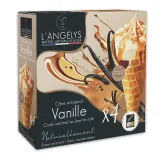 L'ANGELYS Cône artisanal crème glacée vanille coulis caramel beurre salé