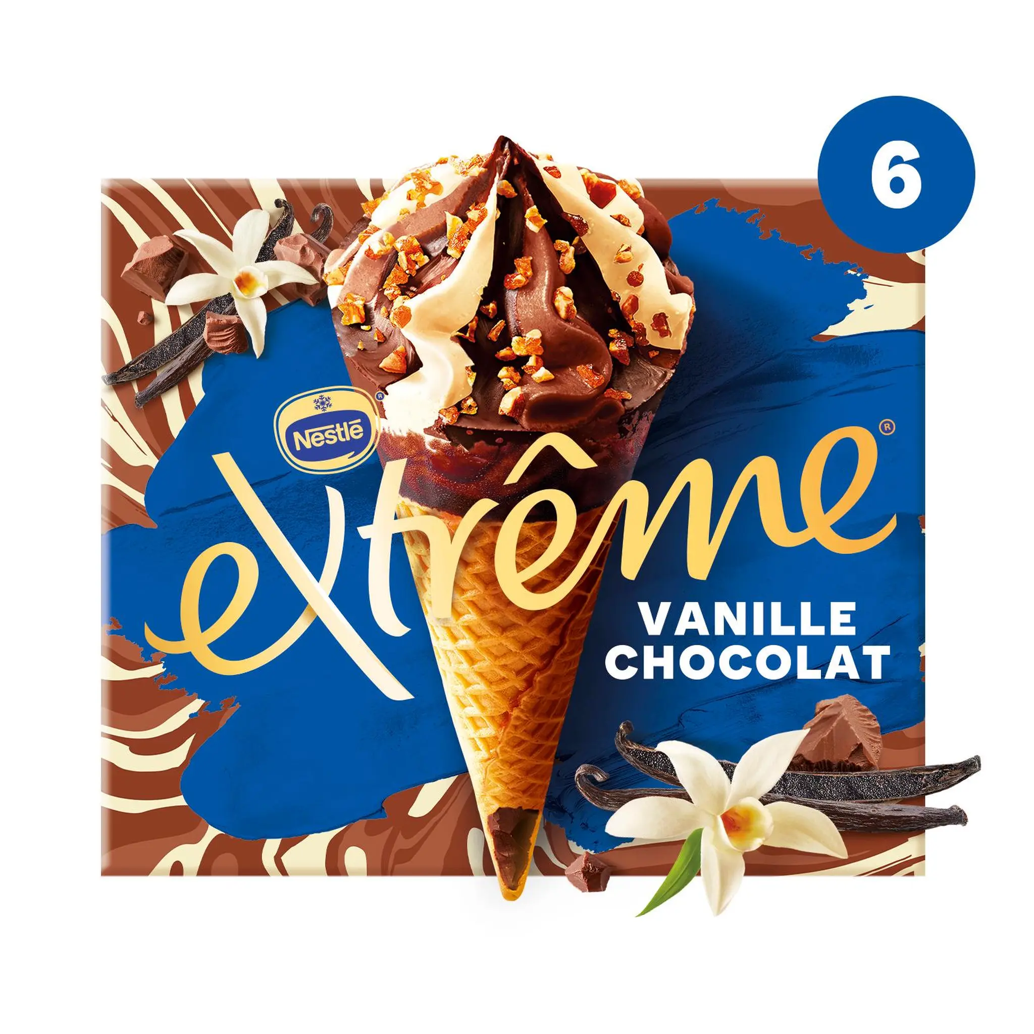 EXTREME Cônes glacés vanille chocolat