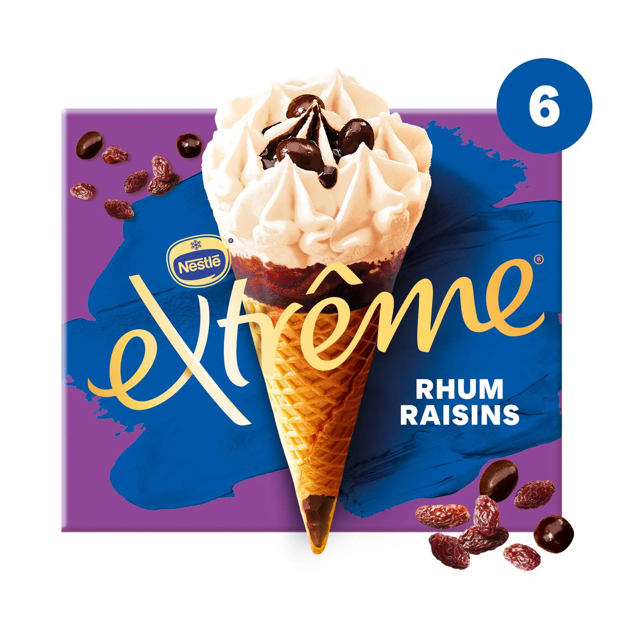 EXTREME Cônes glacés rhum raisins