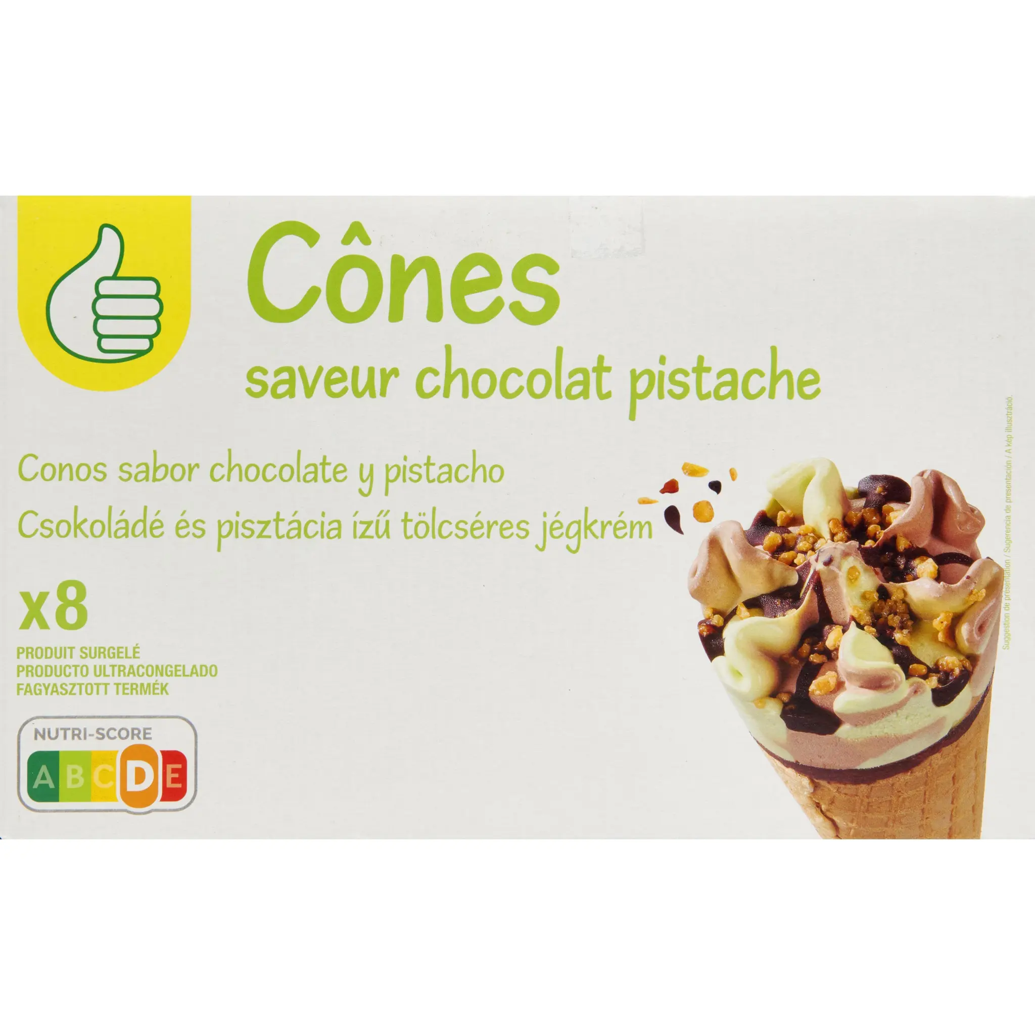 POUCE Cônes chocolat pistache