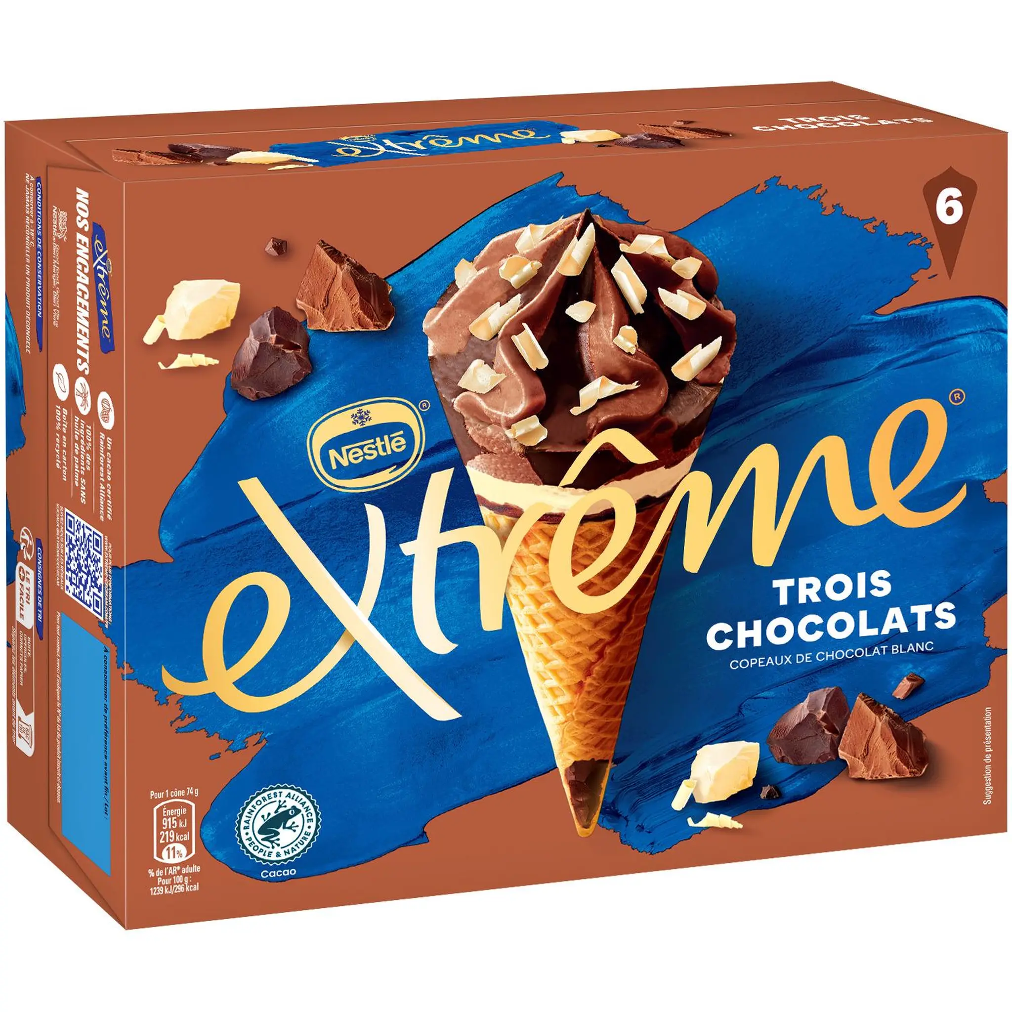 EXTREME Cônes glacés trois chocolats