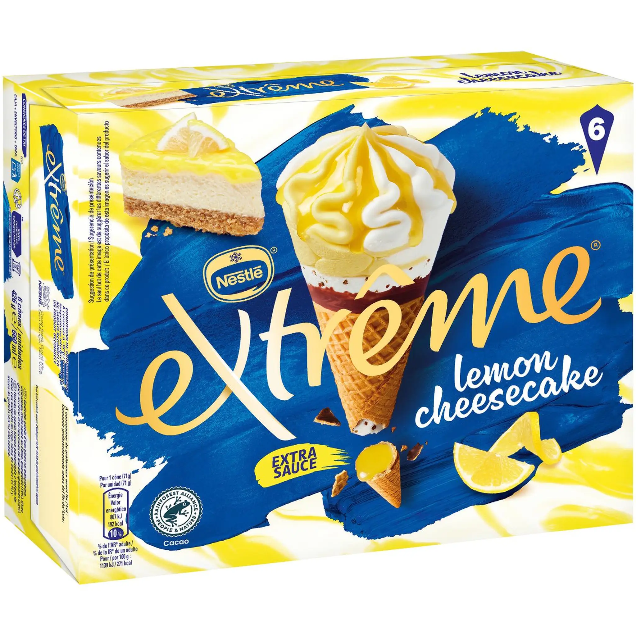 EXTREME Extrême cônes glacés citron cheesecake