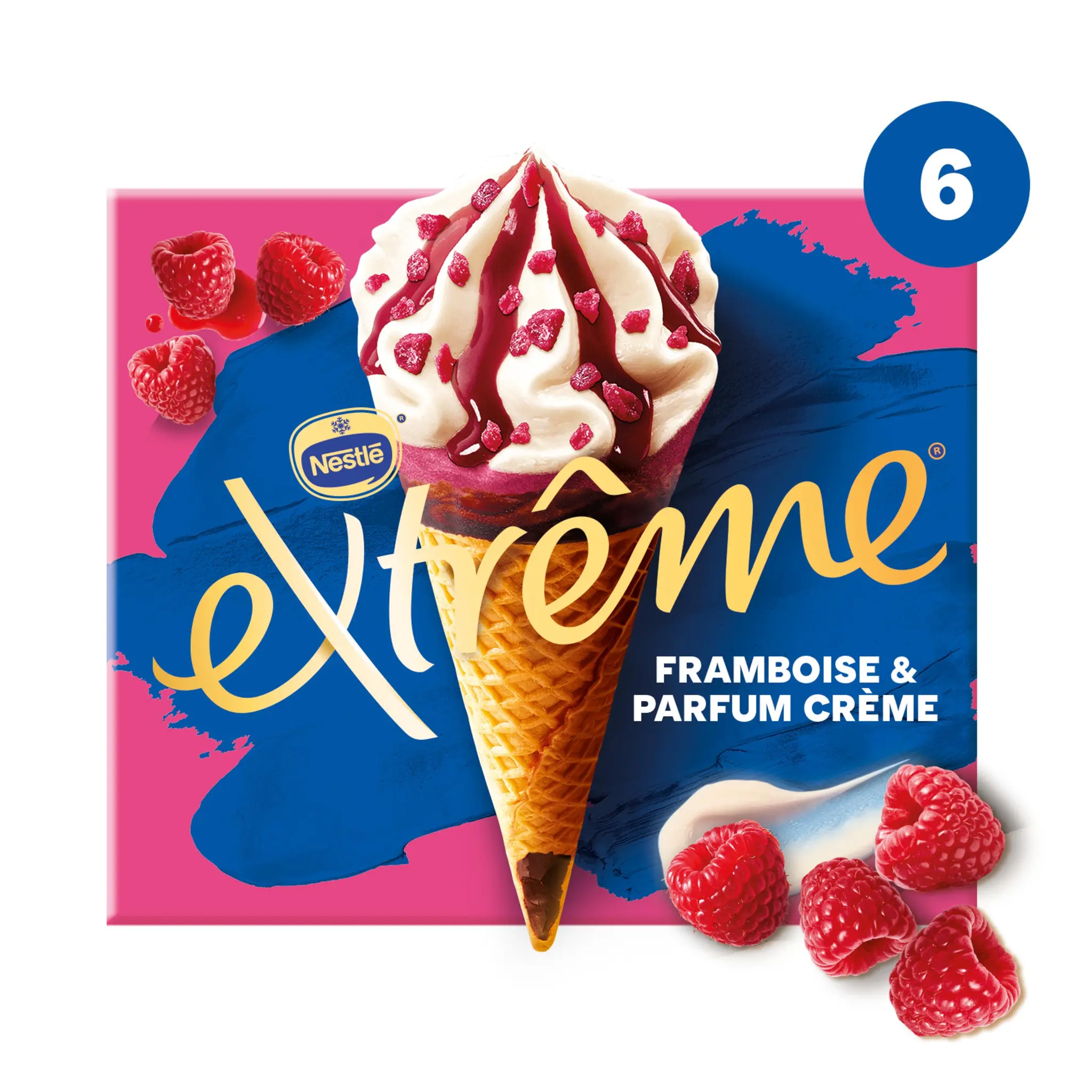 EXTREME Cônes glacés framboise et parfum crème