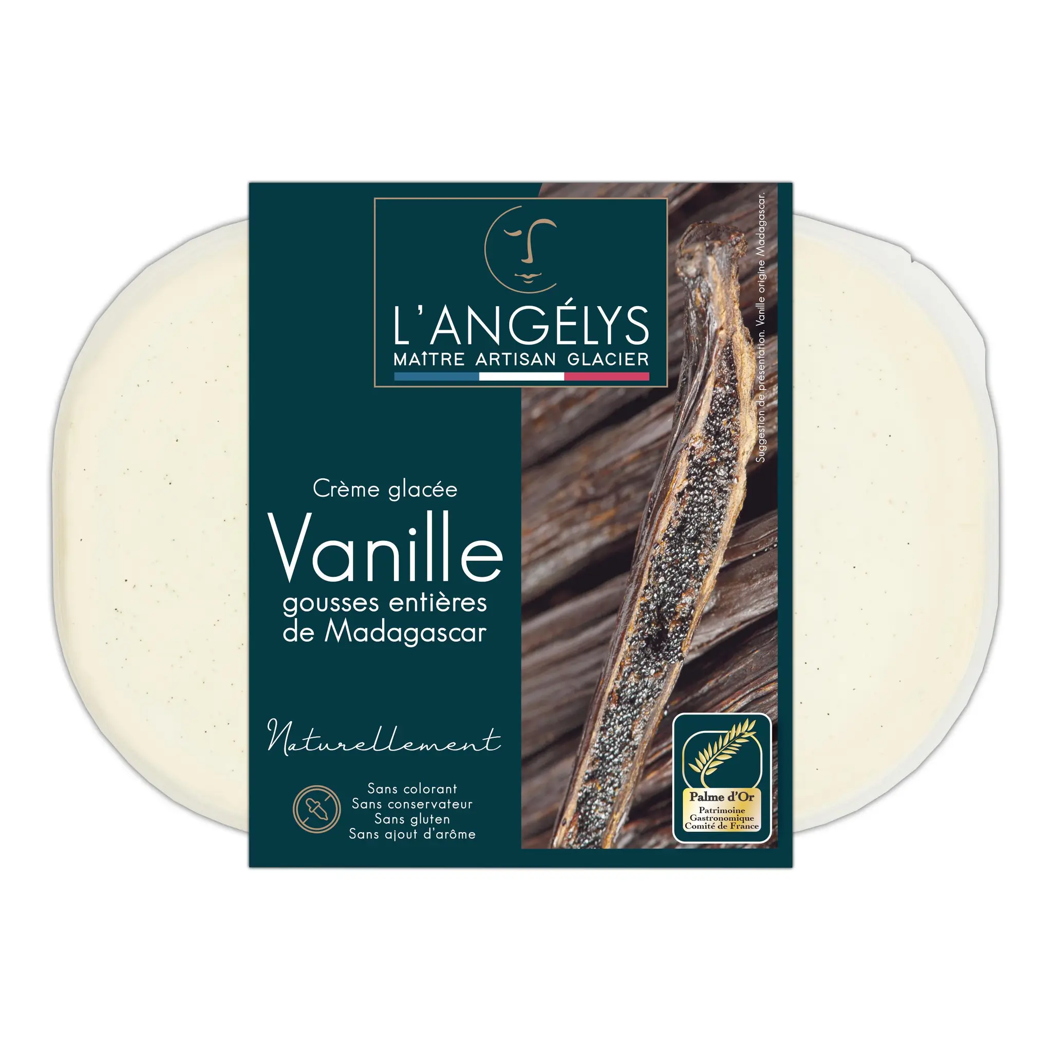 L'ANGELYS Crème glacée à la vanille gousses entières de Madagascar
