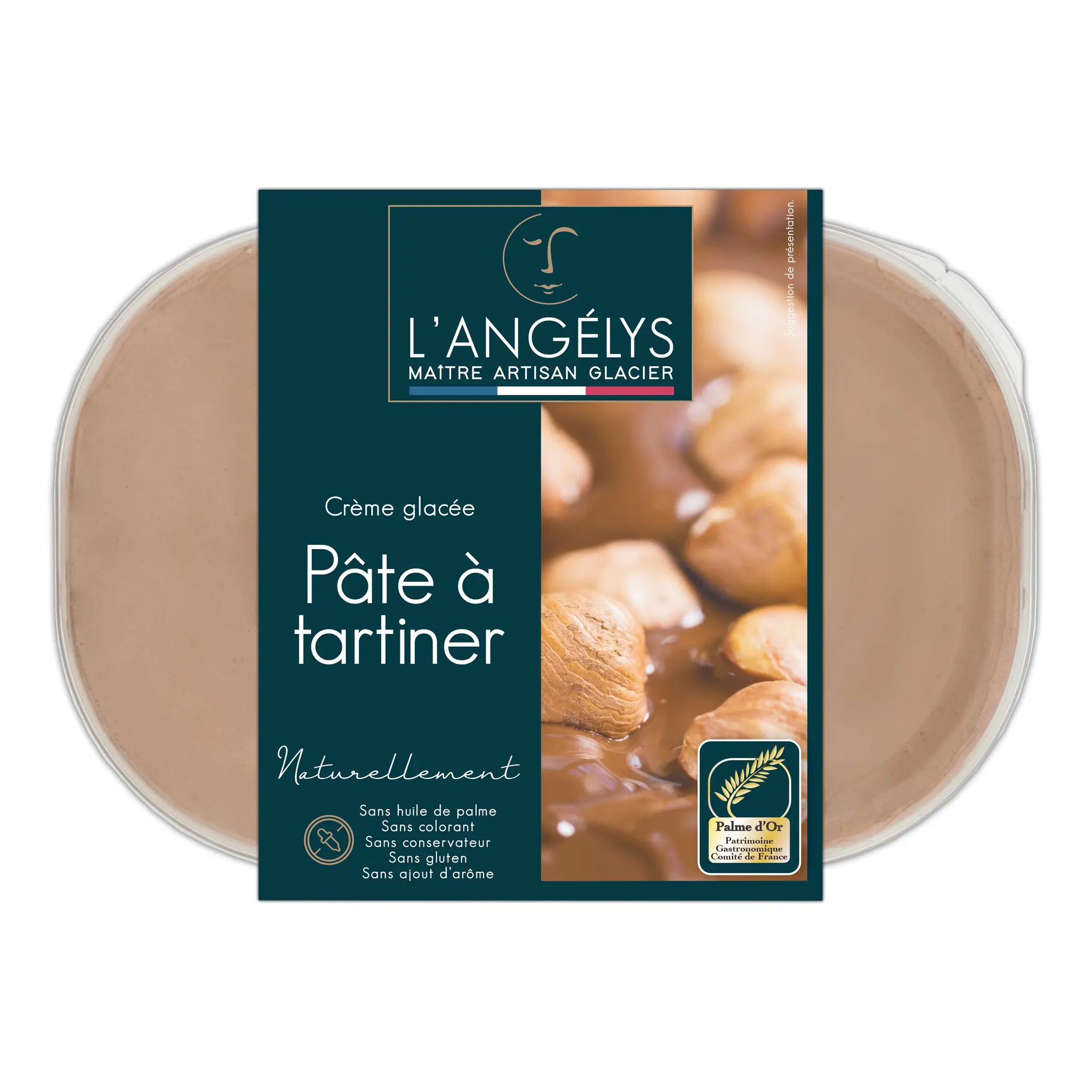 L'ANGELYS Crème glacée à la pâte à tartiner chocolat noisette