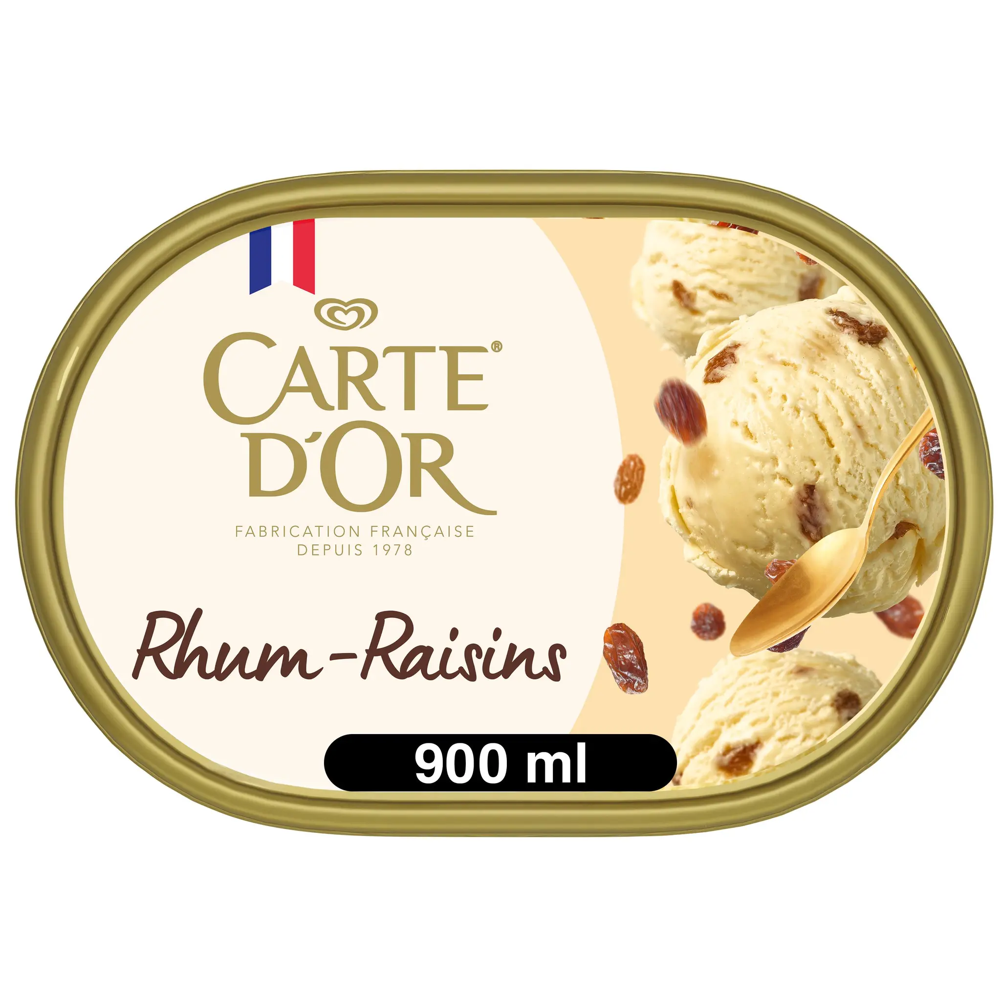 CARTE D'OR Dessert glacé rhum raisins